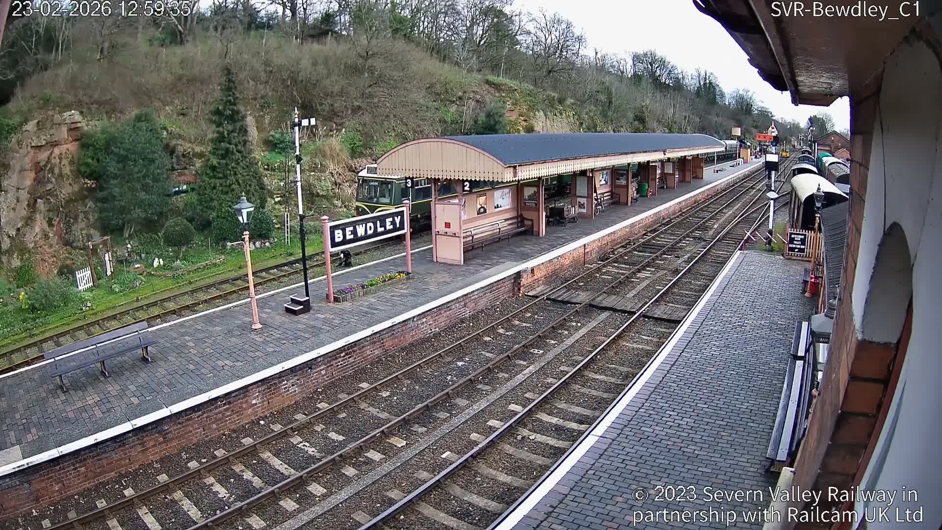 Bewdley Station İnside on the Severn Valley Railway Live Cam - Bewdley, Wyre Forest, Worcestershire, West Midlands, England, United Kingdomth on the Severn Valley Railway 2025-02-27 22:40