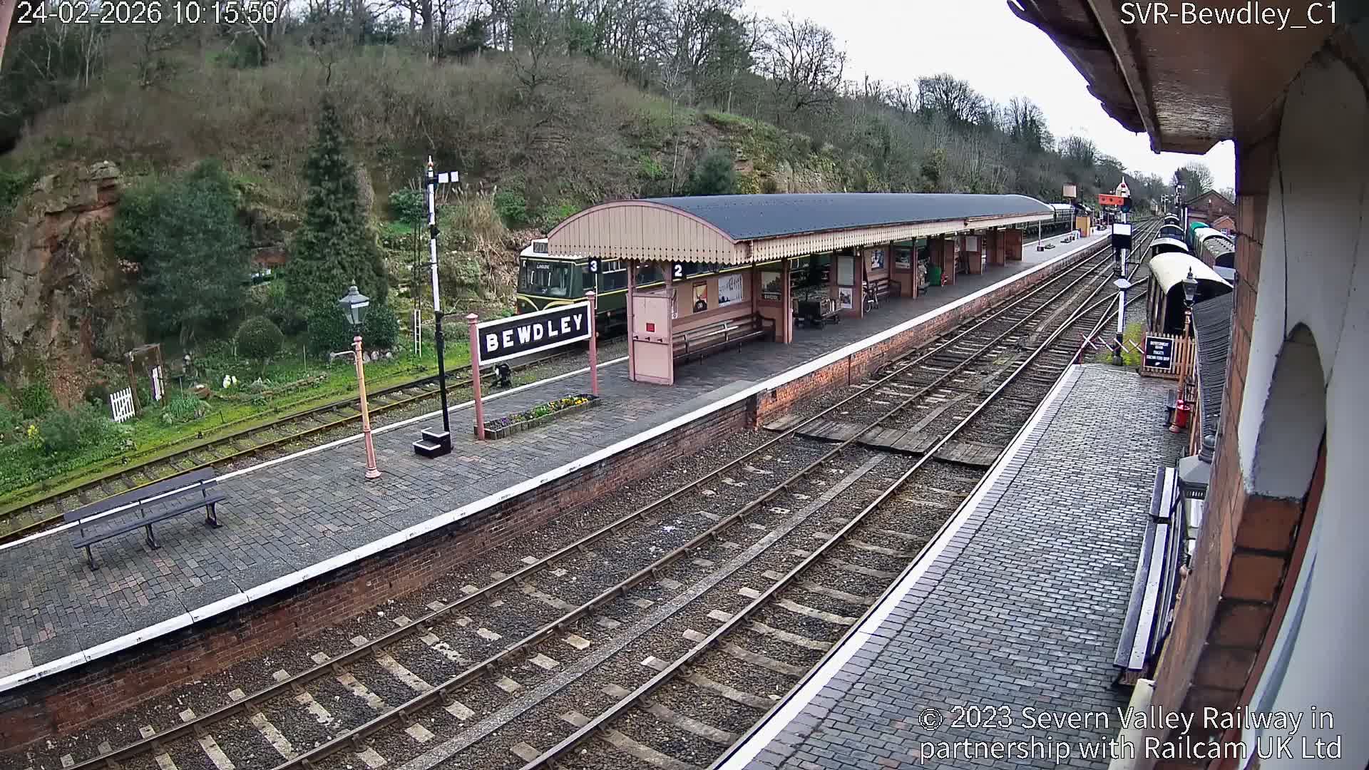 Bewdley Station İnside on the Severn Valley Railway Live Cam - Bewdley, Wyre Forest, Worcestershire, West Midlands, England, United Kingdomth on the Severn Valley Railway 2025-02-27 22:40