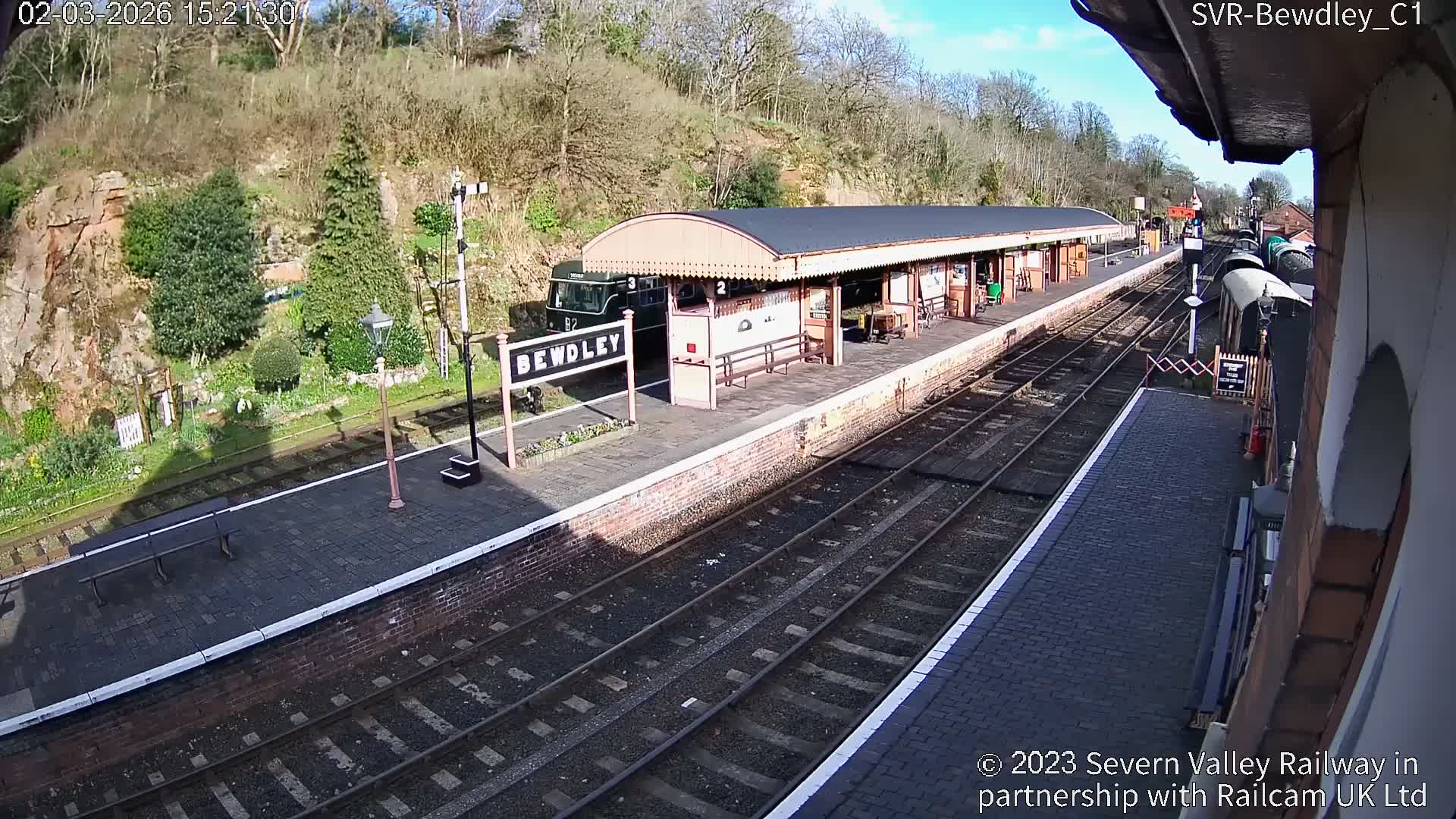 Bewdley Station İnside on the Severn Valley Railway Live Cam - Bewdley, Wyre Forest, Worcestershire, West Midlands, England, United Kingdomth on the Severn Valley Railway 2025-02-27 22:40
