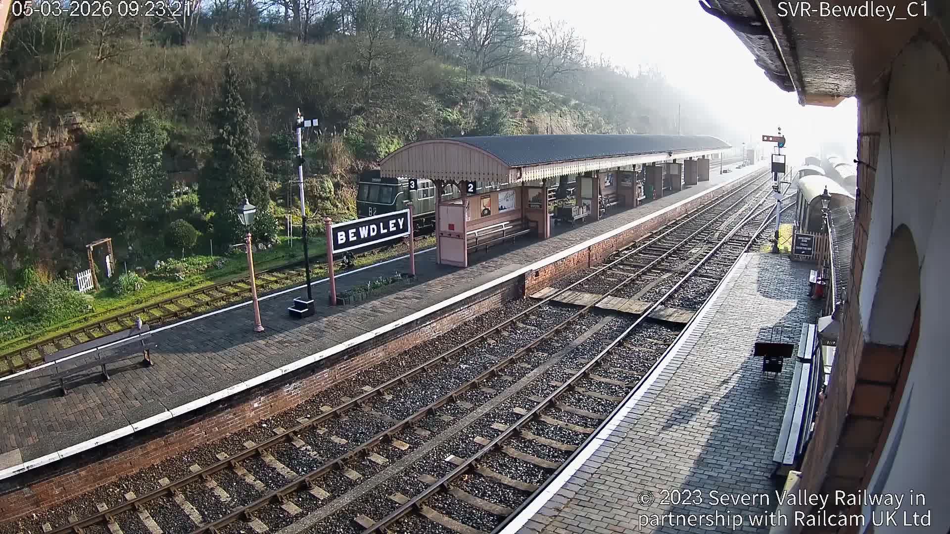 Bewdley Station İnside on the Severn Valley Railway Live Cam - Bewdley, Wyre Forest, Worcestershire, West Midlands, England, United Kingdomth on the Severn Valley Railway 2025-02-27 22:40