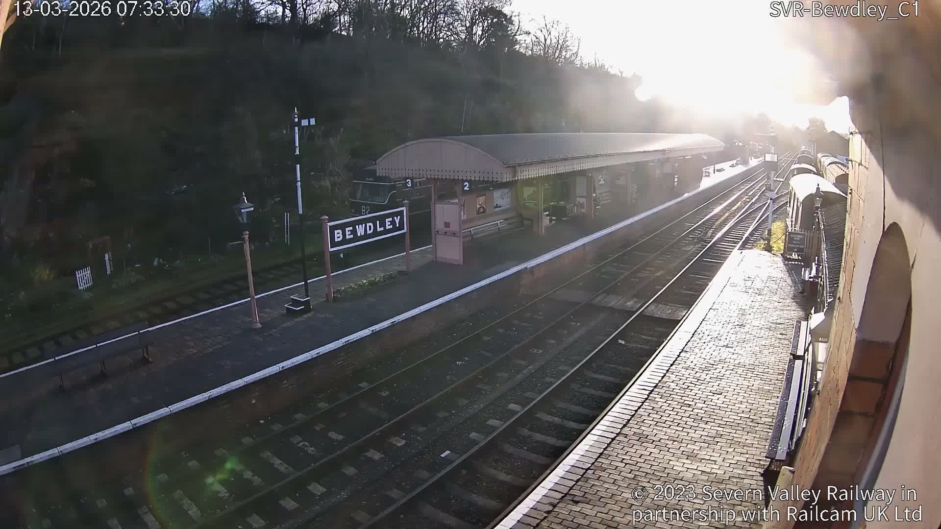 Bewdley Station İnside on the Severn Valley Railway Live Cam - Bewdley, Wyre Forest, Worcestershire, West Midlands, England, United Kingdomth on the Severn Valley Railway 2025-02-27 22:40