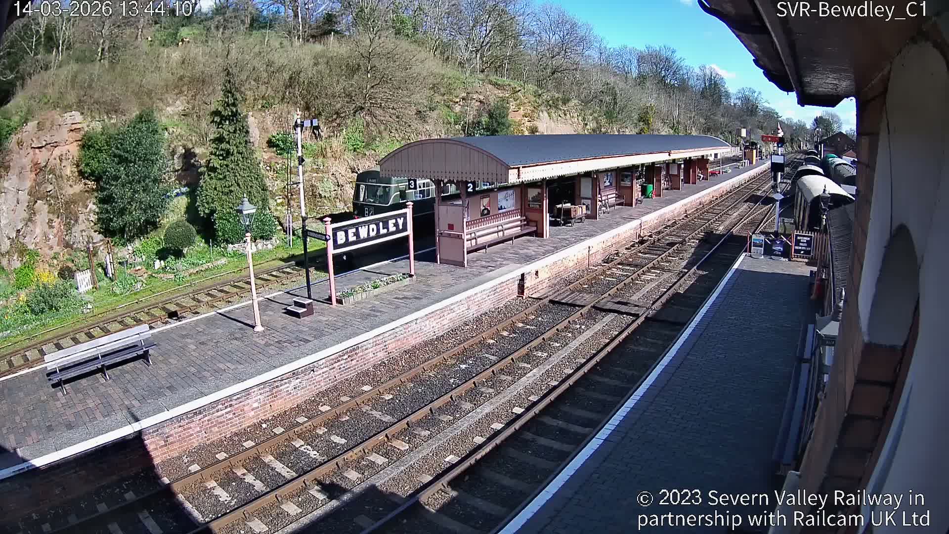Bewdley Station İnside on the Severn Valley Railway Live Cam - Bewdley, Wyre Forest, Worcestershire, West Midlands, England, United Kingdomth on the Severn Valley Railway 2025-02-27 22:40