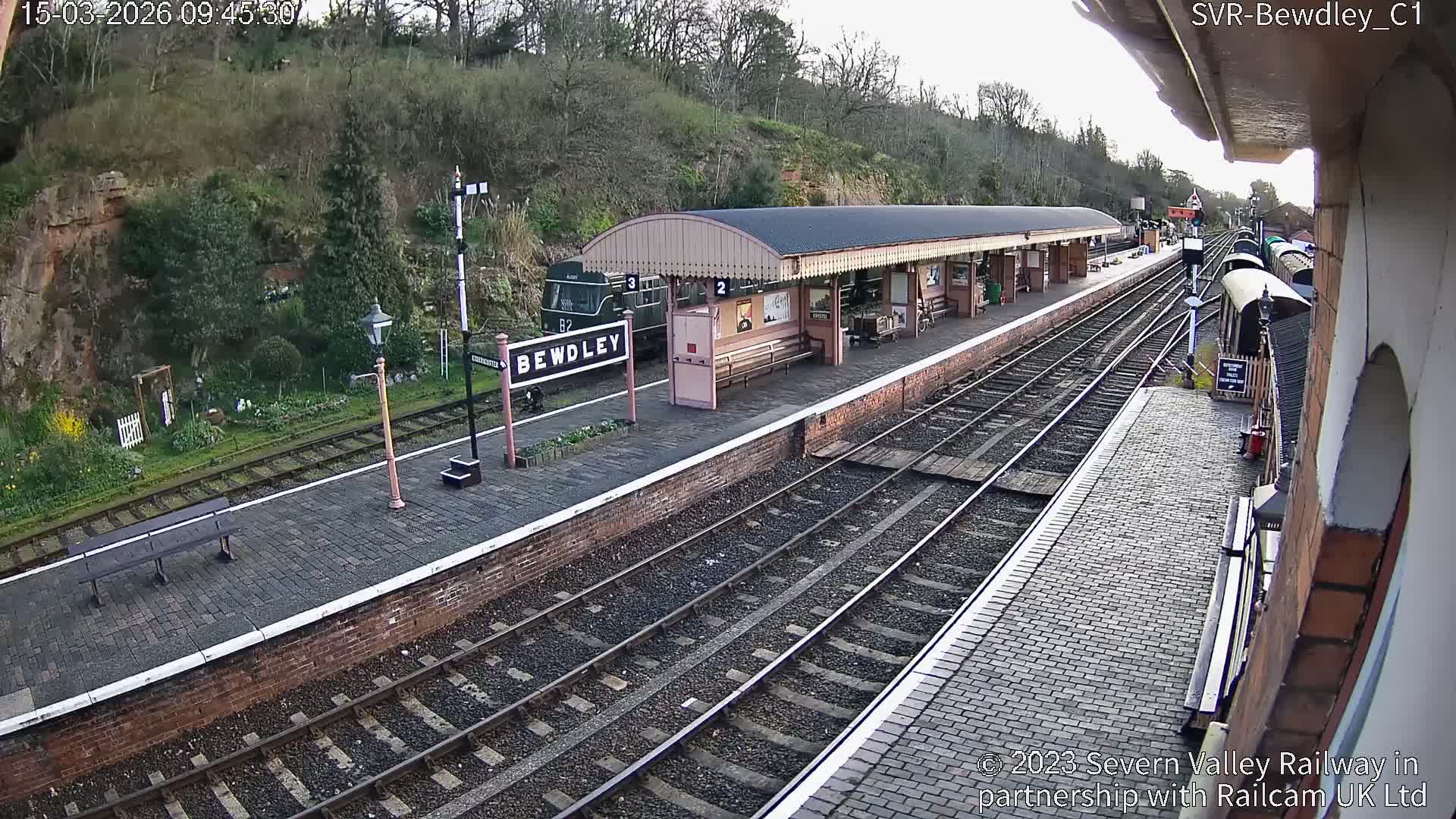 Bewdley Station İnside on the Severn Valley Railway Live Cam - Bewdley, Wyre Forest, Worcestershire, West Midlands, England, United Kingdomth on the Severn Valley Railway 2025-02-27 22:40