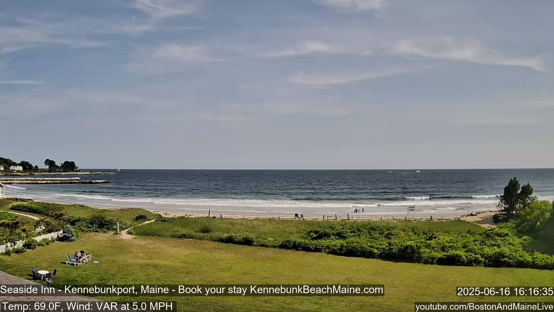 Seaside Inn Kennebunk Beach Live Cam- Kennebunk, Maine, USA
