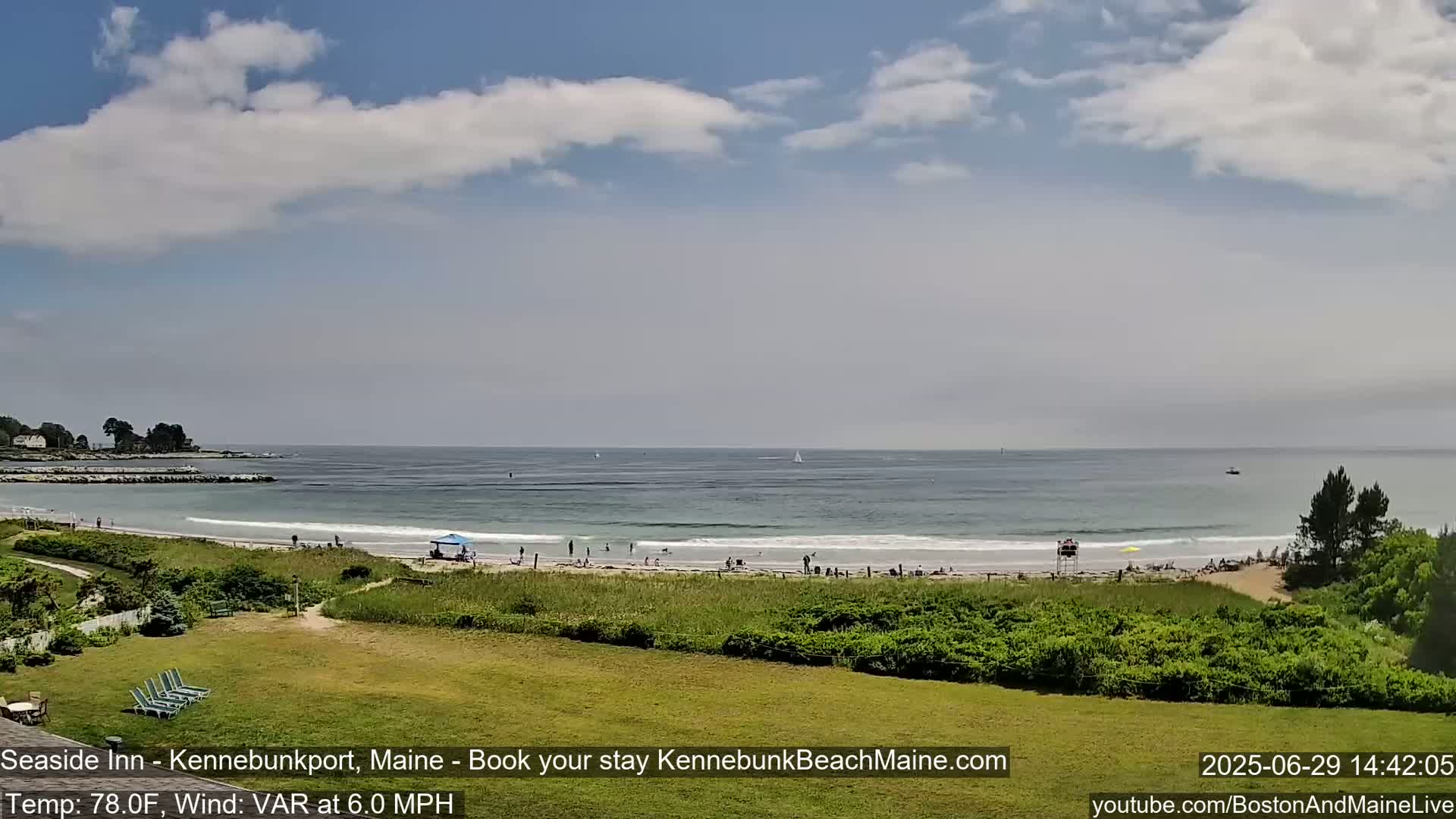 Seaside Inn Kennebunk Beach Live Cam- Kennebunk, Maine, USA
