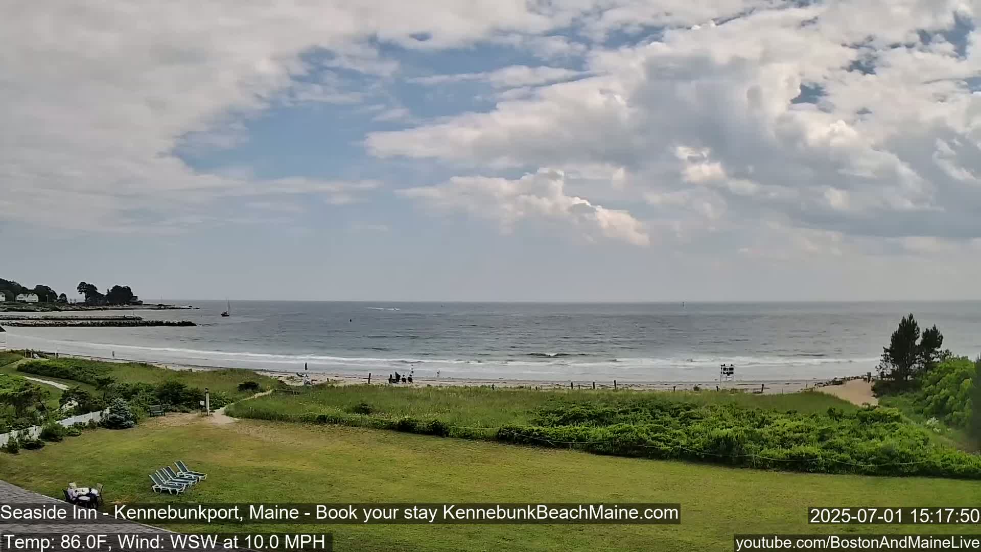 Seaside Inn Kennebunk Beach Live Cam- Kennebunk, Maine, USA
