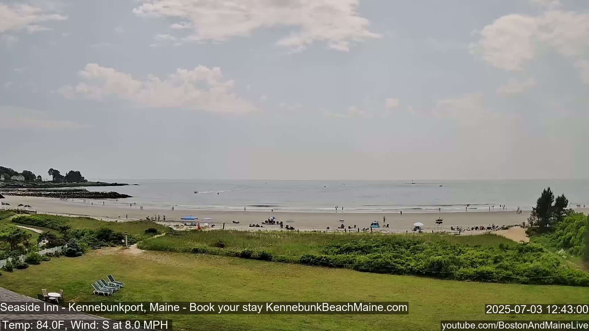 Seaside Inn Kennebunk Beach Live Cam- Kennebunk, Maine, USA