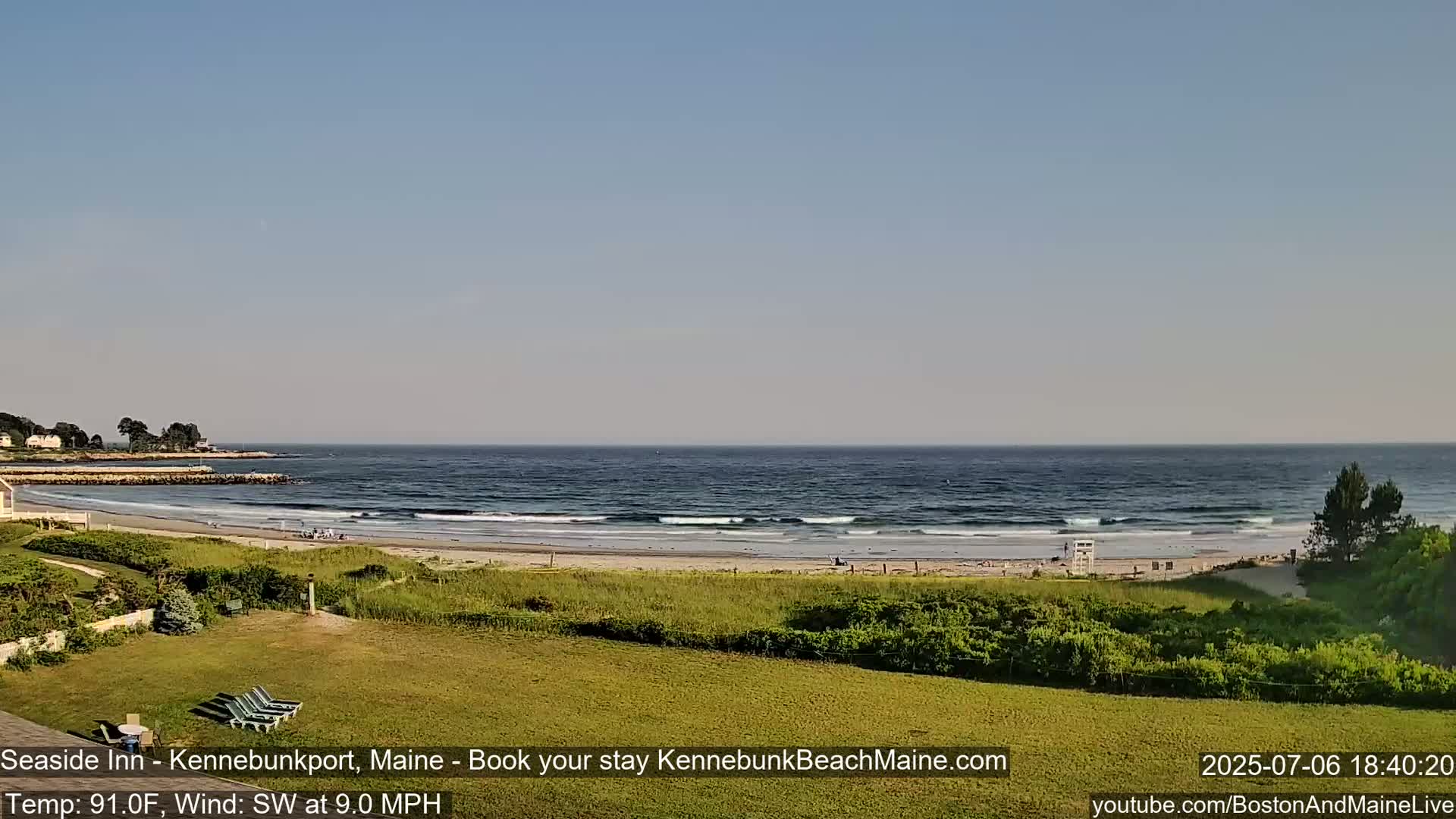Seaside Inn Kennebunk Beach Live Cam- Kennebunk, Maine, USA