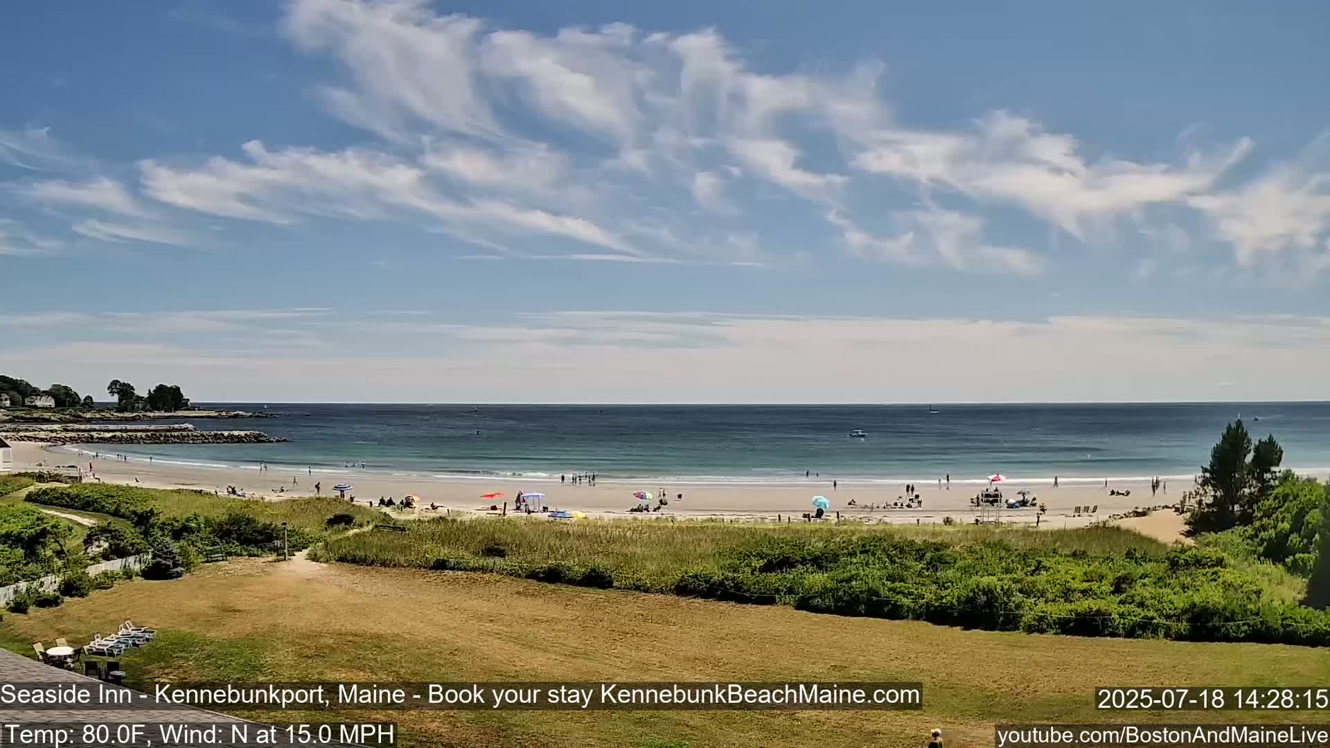 Seaside Inn Kennebunk Beach Live Cam- Kennebunk, Maine, USA