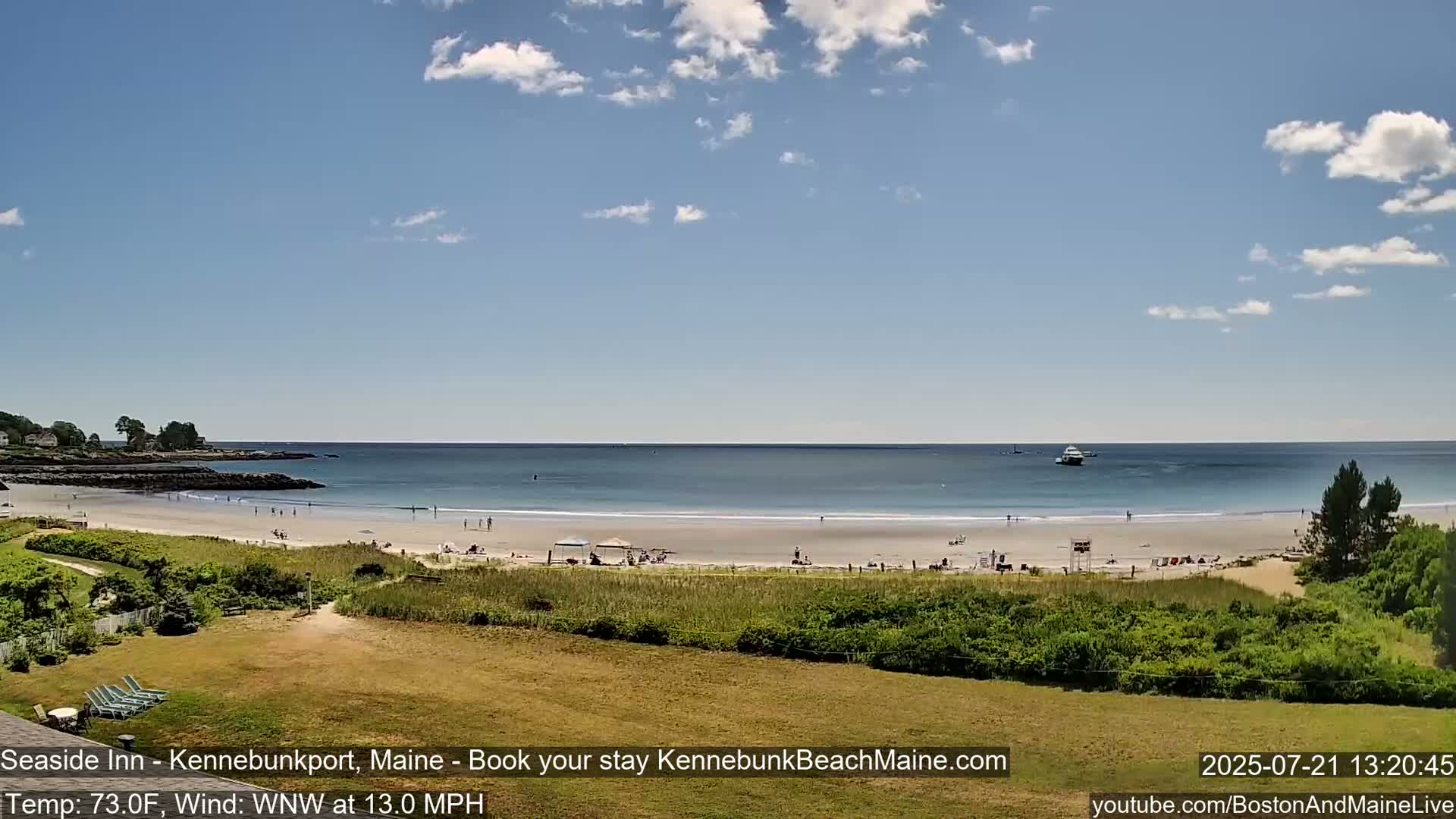 Seaside Inn Kennebunk Beach Live Cam- Kennebunk, Maine, USA