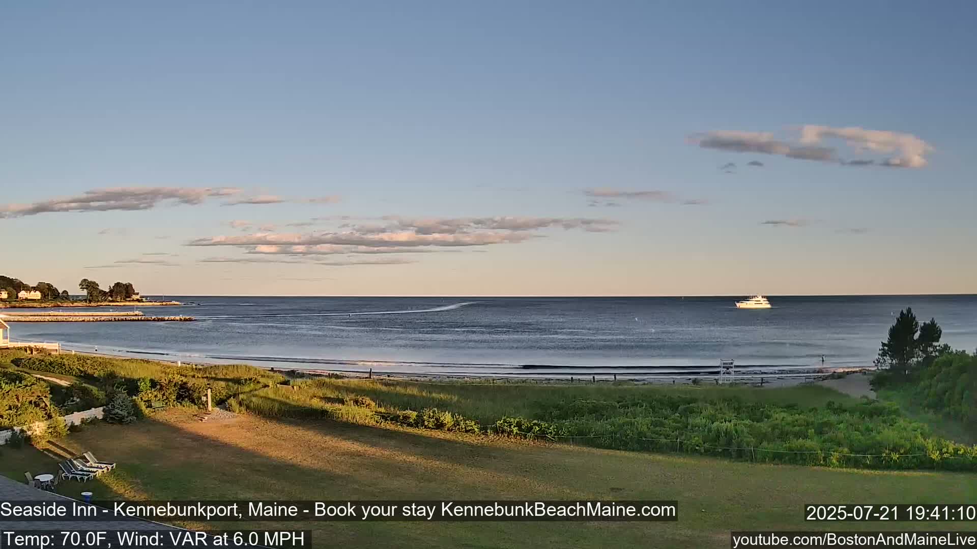 Seaside Inn Kennebunk Beach Live Cam- Kennebunk, Maine, USA