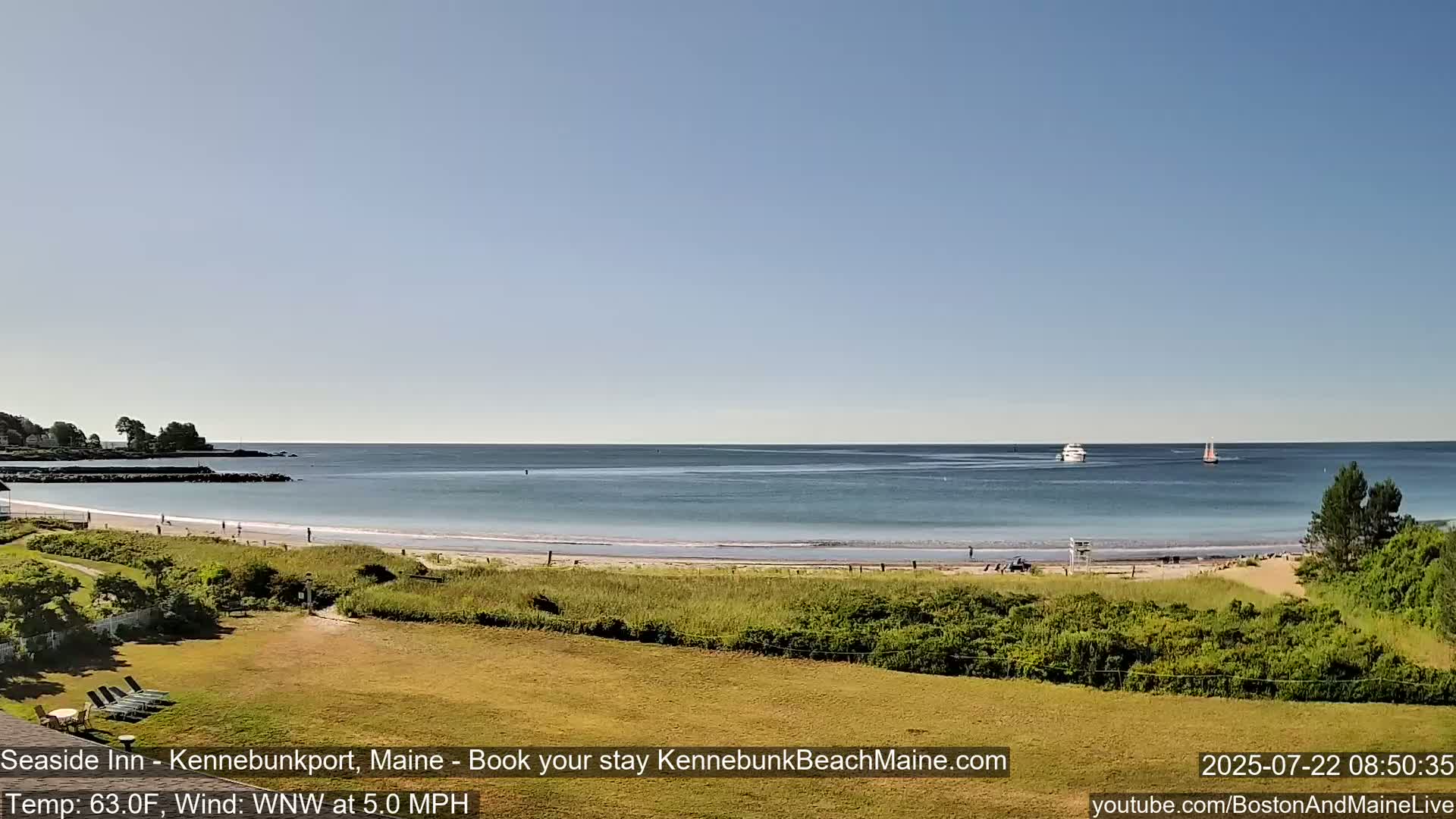 Seaside Inn Kennebunk Beach Live Cam- Kennebunk, Maine, USA