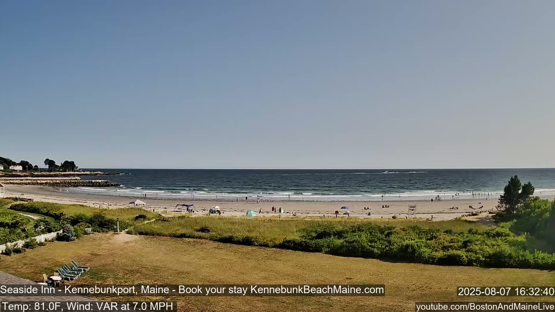 Seaside Inn Kennebunk Beach Live Cam- Kennebunk, Maine, USA