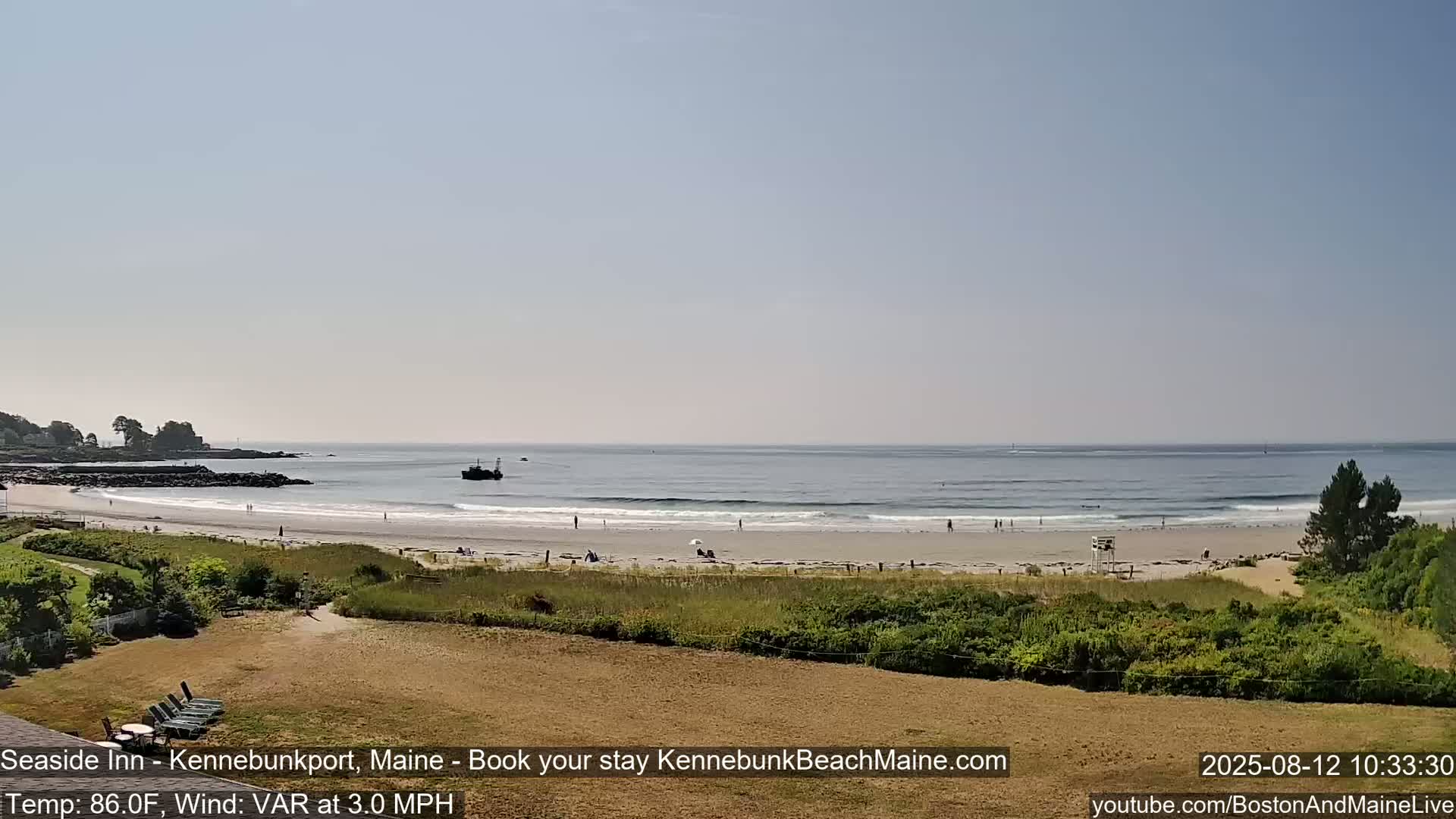 Seaside Inn Kennebunk Beach Live Cam- Kennebunk, Maine, USA