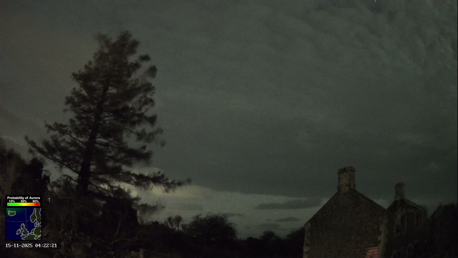 Northumberland National Park Aurora & Stars  Live Cam - Otterburn, Northumberland, North East, England, United Kingdom