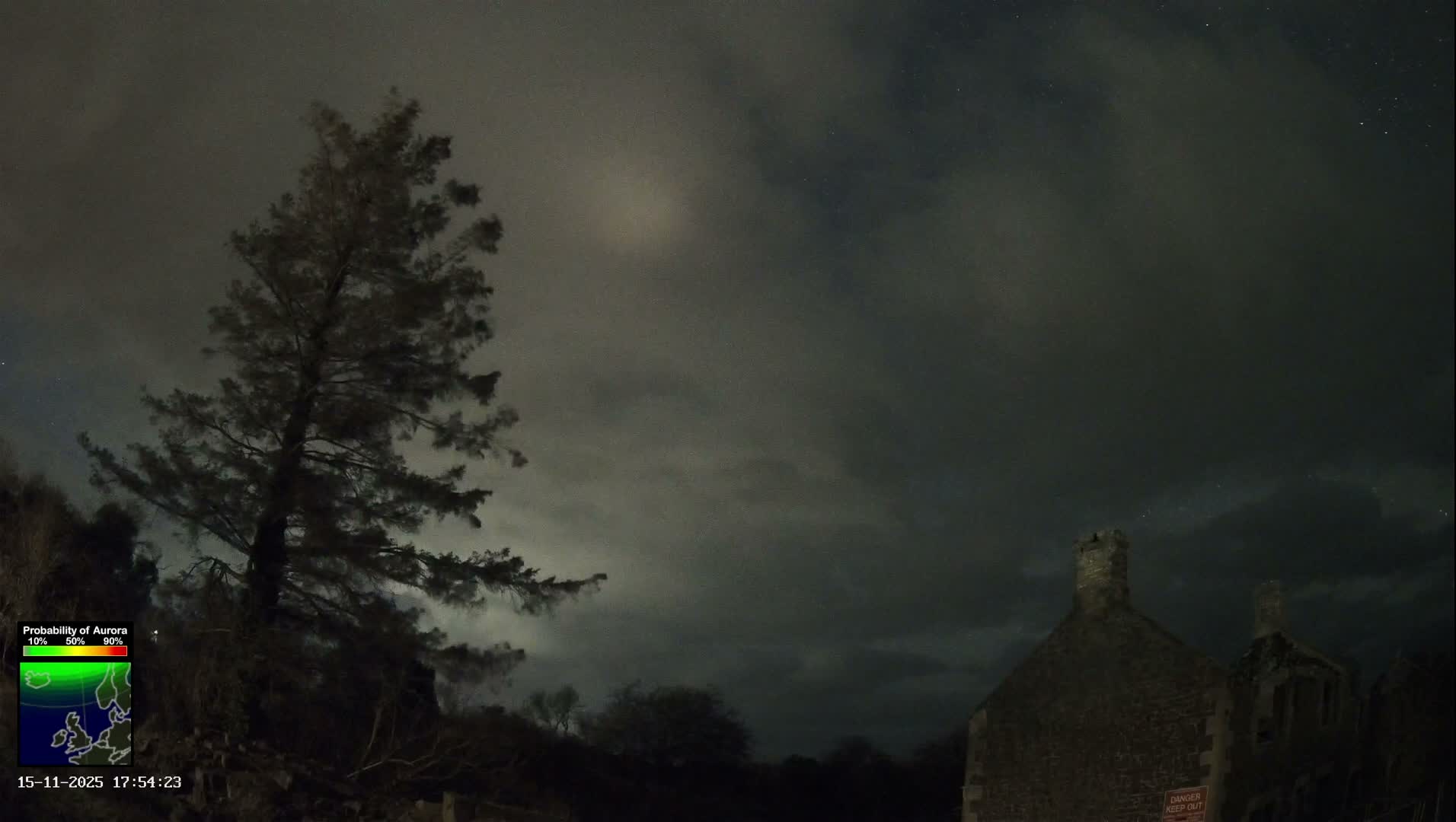 Northumberland National Park Aurora & Stars  Live Cam - Otterburn, Northumberland, North East, England, United Kingdom