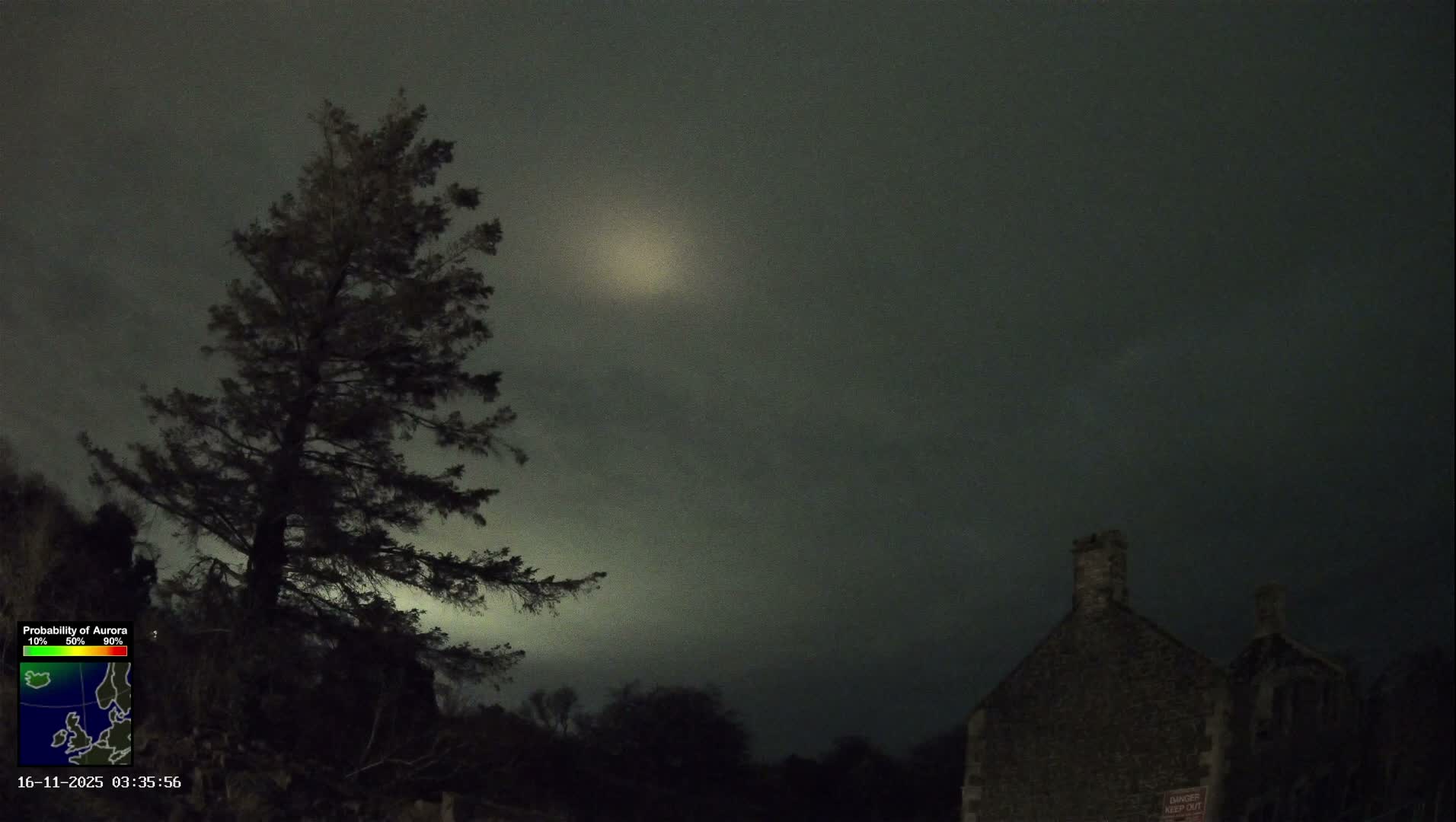 Northumberland National Park Aurora & Stars  Live Cam - Otterburn, Northumberland, North East, England, United Kingdom