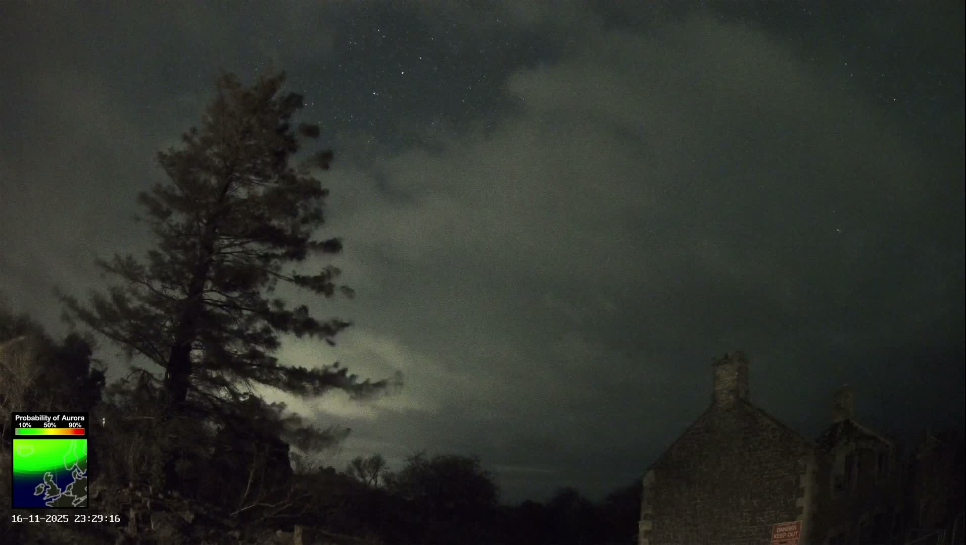 Northumberland National Park Aurora & Stars  Live Cam - Otterburn, Northumberland, North East, England, United Kingdom