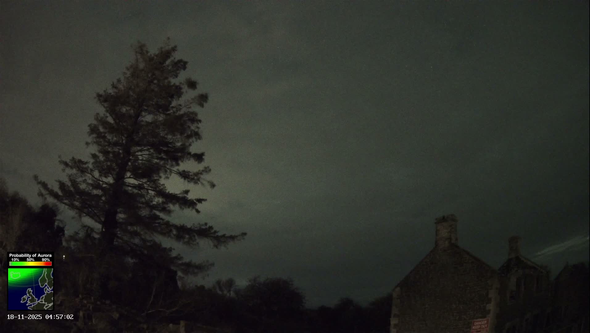 Northumberland National Park Aurora & Stars  Live Cam - Otterburn, Northumberland, North East, England, United Kingdom