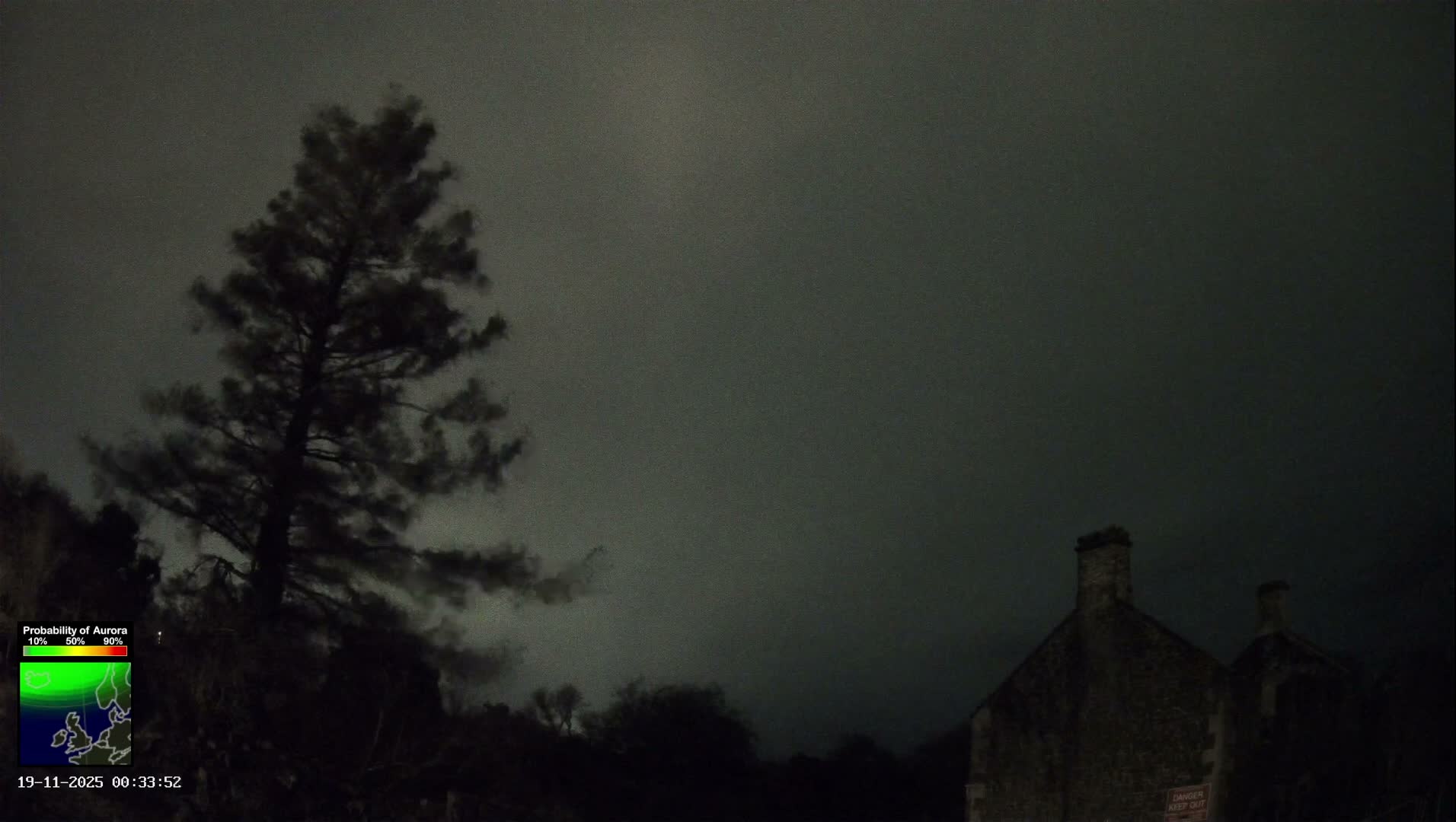 Northumberland National Park Aurora & Stars  Live Cam - Otterburn, Northumberland, North East, England, United Kingdom