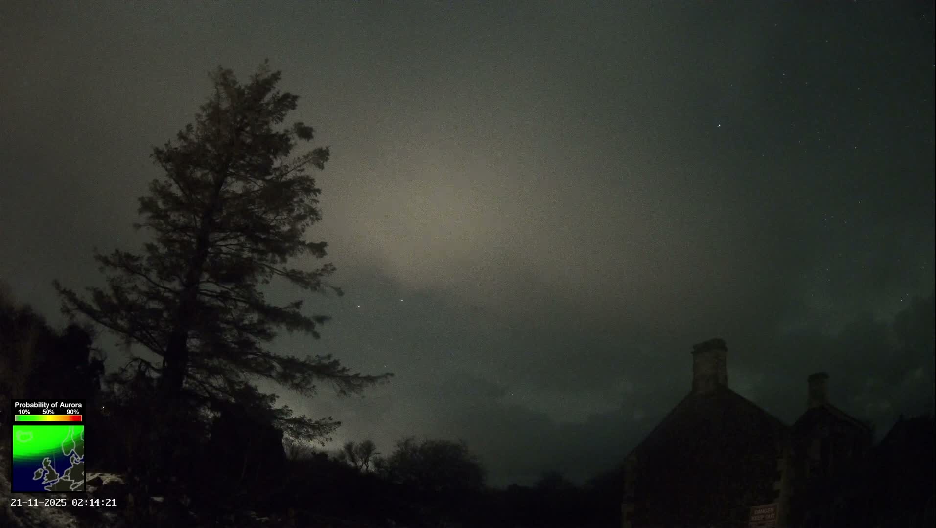 Northumberland National Park Aurora & Stars  Live Cam - Otterburn, Northumberland, North East, England, United Kingdom