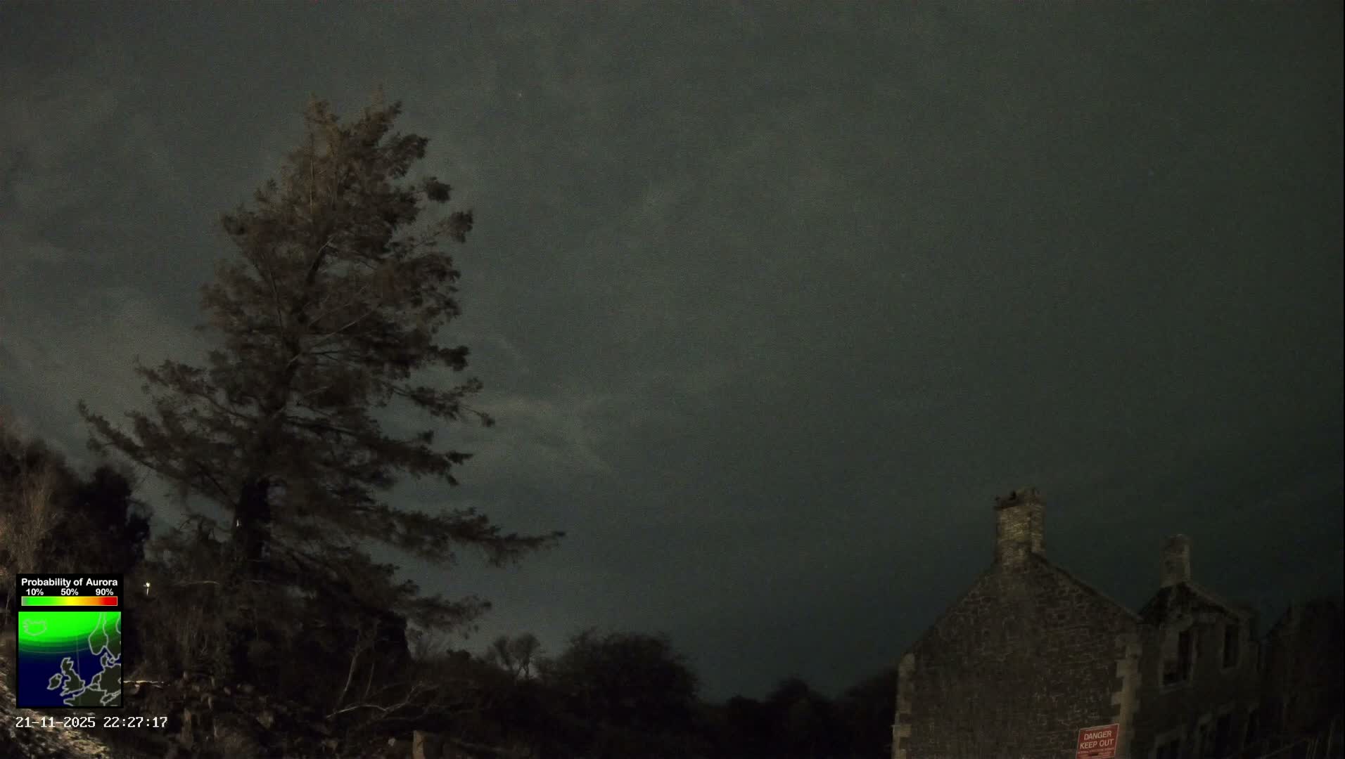 Northumberland National Park Aurora & Stars  Live Cam - Otterburn, Northumberland, North East, England, United Kingdom