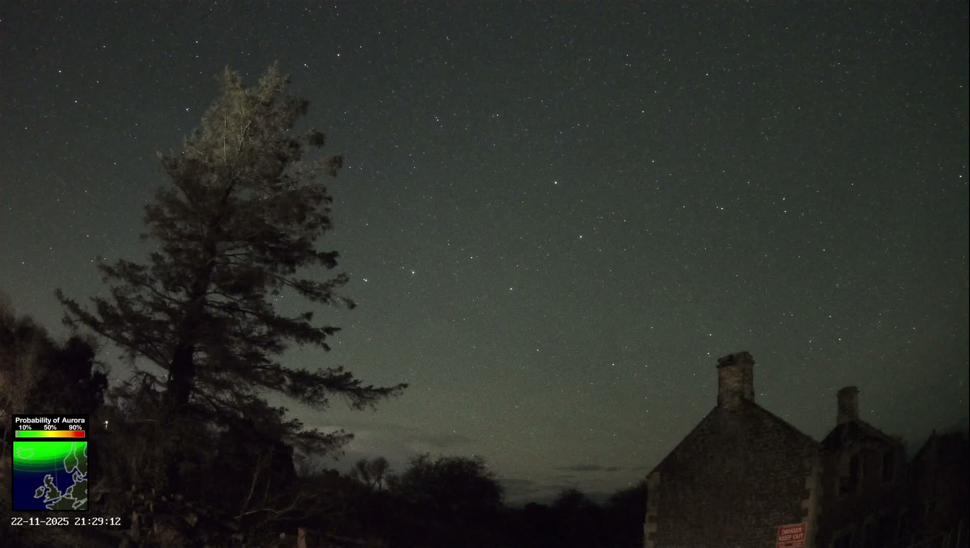 Northumberland National Park Aurora & Stars  Live Cam - Otterburn, Northumberland, North East, England, United Kingdom