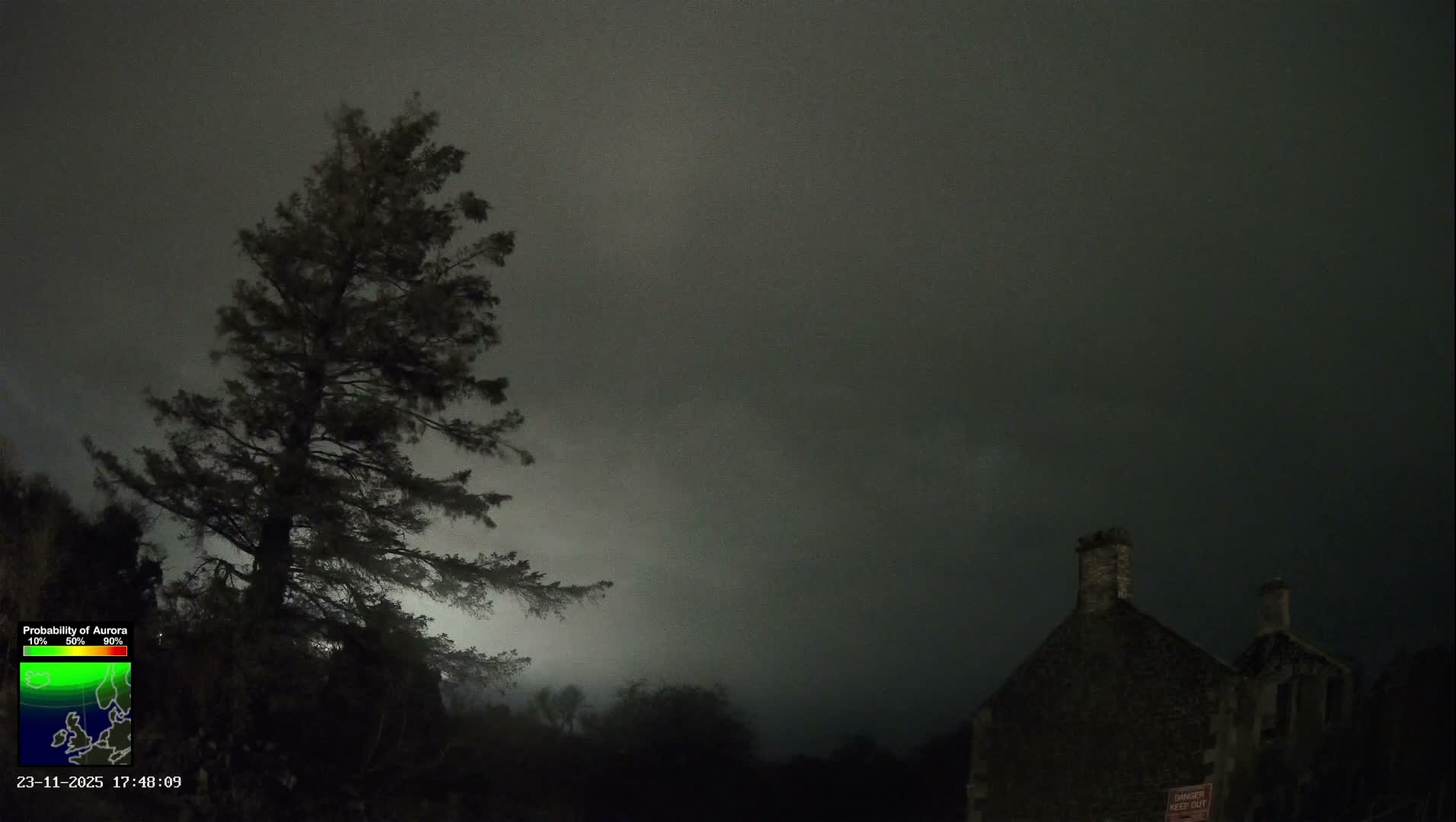 Northumberland National Park Aurora & Stars  Live Cam - Otterburn, Northumberland, North East, England, United Kingdom