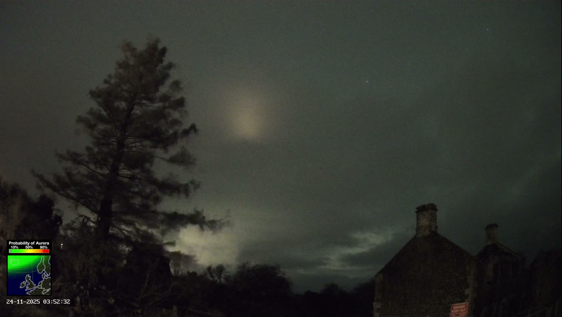 Northumberland National Park Aurora & Stars  Live Cam - Otterburn, Northumberland, North East, England, United Kingdom