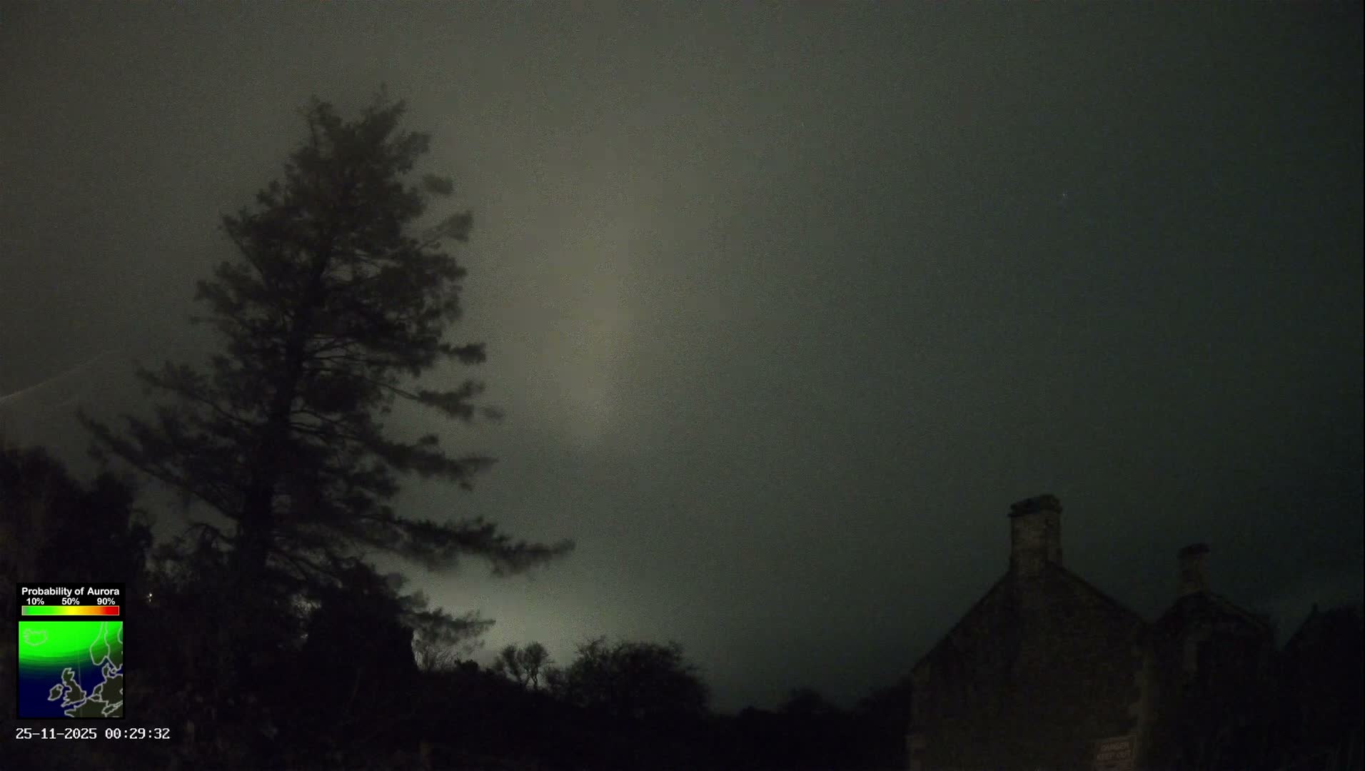 Northumberland National Park Aurora & Stars  Live Cam - Otterburn, Northumberland, North East, England, United Kingdom