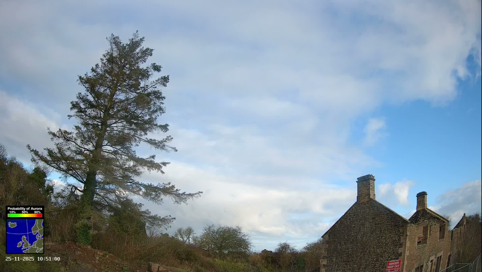 Northumberland National Park Aurora & Stars  Live Cam - Otterburn, Northumberland, North East, England, United Kingdom