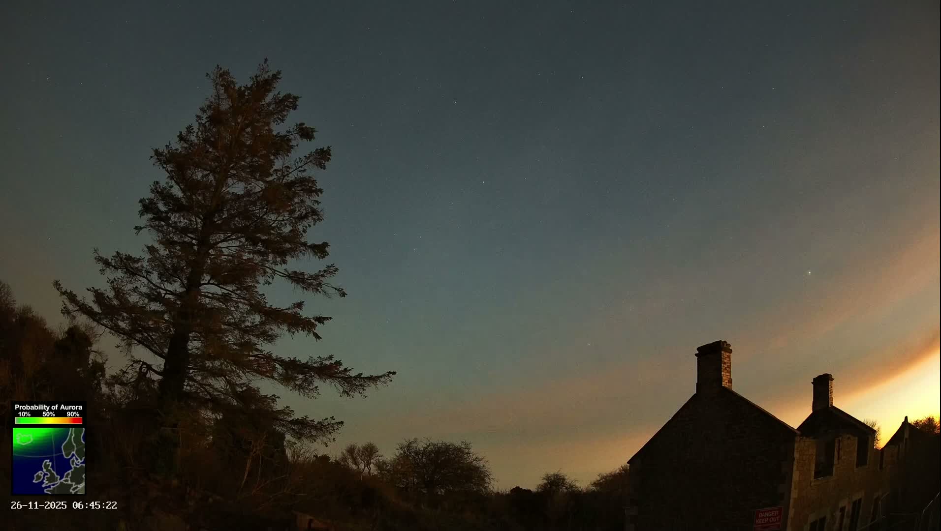 Northumberland National Park Aurora & Stars  Live Cam - Otterburn, Northumberland, North East, England, United Kingdom