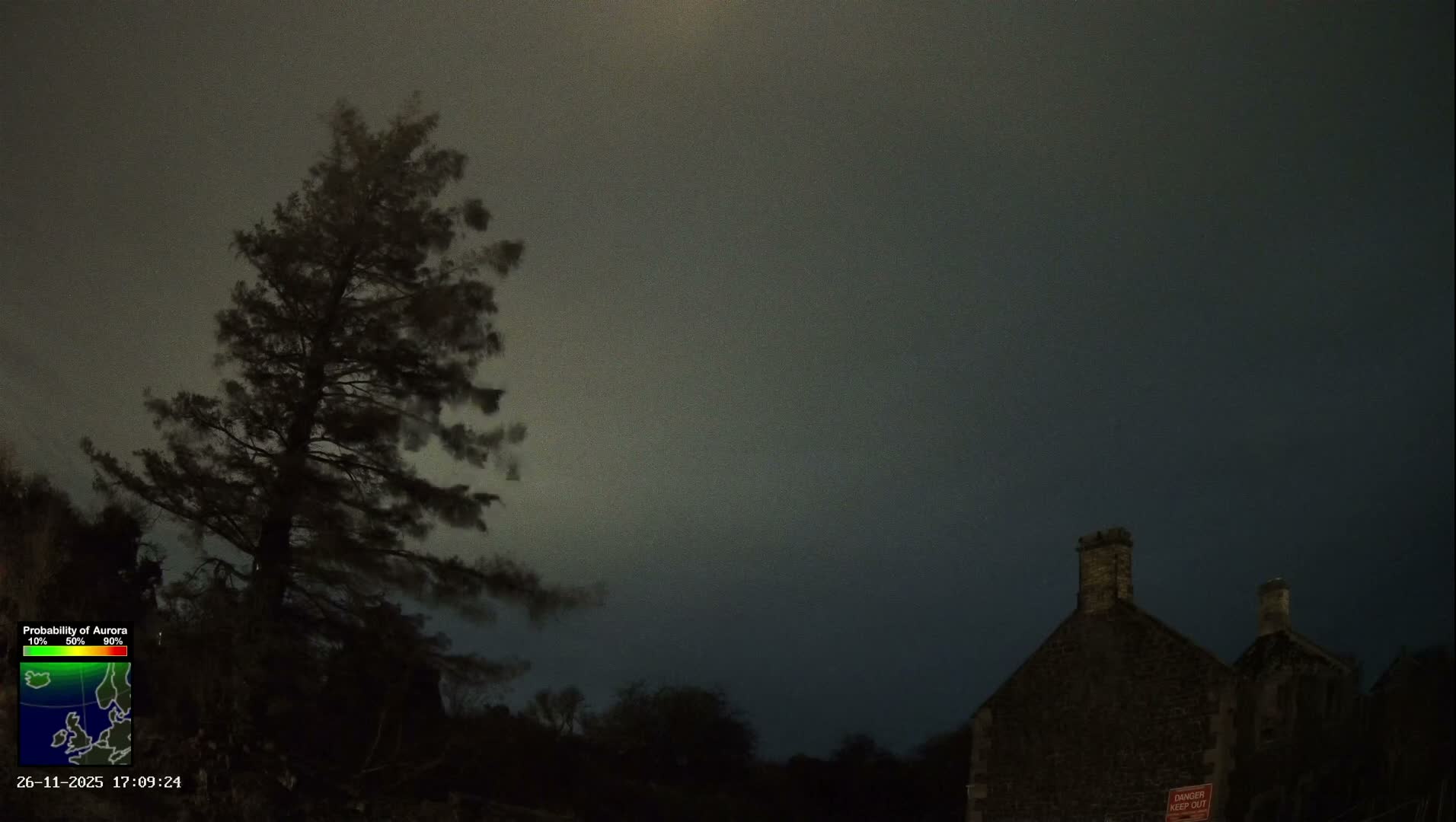 Northumberland National Park Aurora & Stars  Live Cam - Otterburn, Northumberland, North East, England, United Kingdom