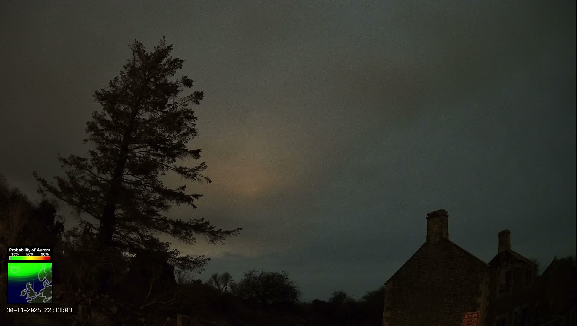 Northumberland National Park Aurora & Stars  Live Cam - Otterburn, Northumberland, North East, England, United Kingdom