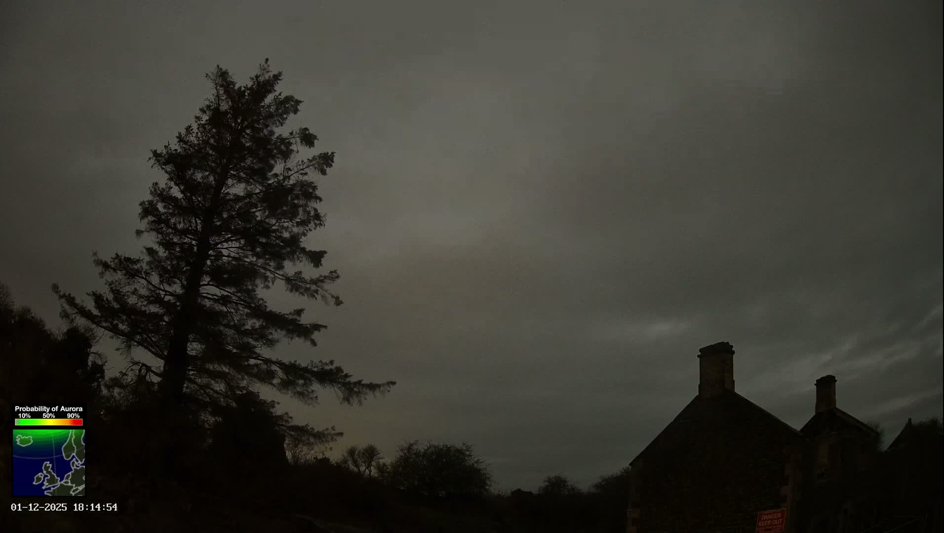 Northumberland National Park Aurora & Stars  Live Cam - Otterburn, Northumberland, North East, England, United Kingdom