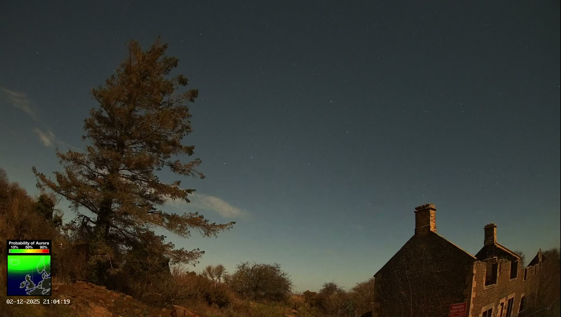 Northumberland National Park Aurora & Stars  Live Cam - Otterburn, Northumberland, North East, England, United Kingdom