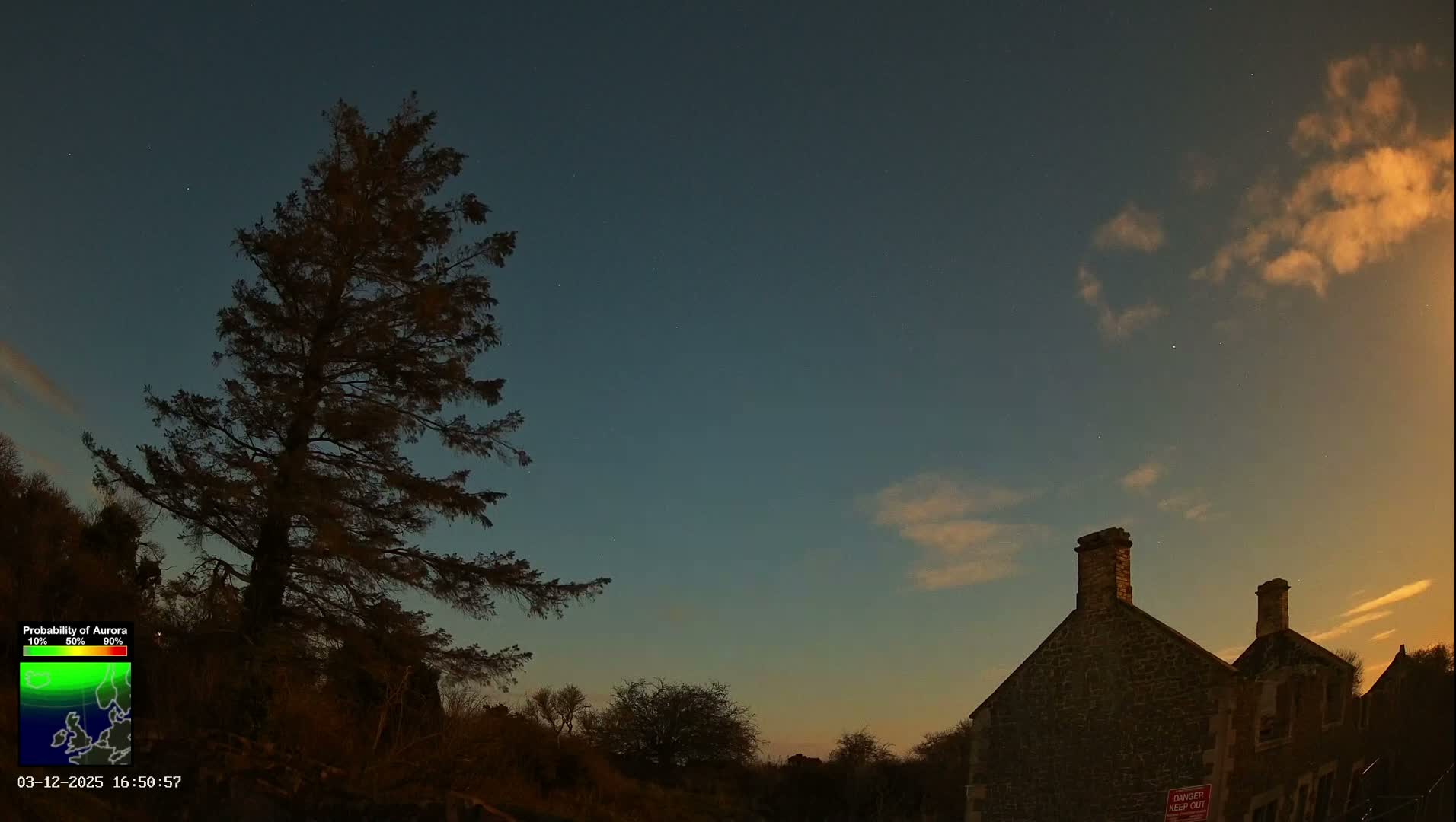 Northumberland National Park Aurora & Stars  Live Cam - Otterburn, Northumberland, North East, England, United Kingdom