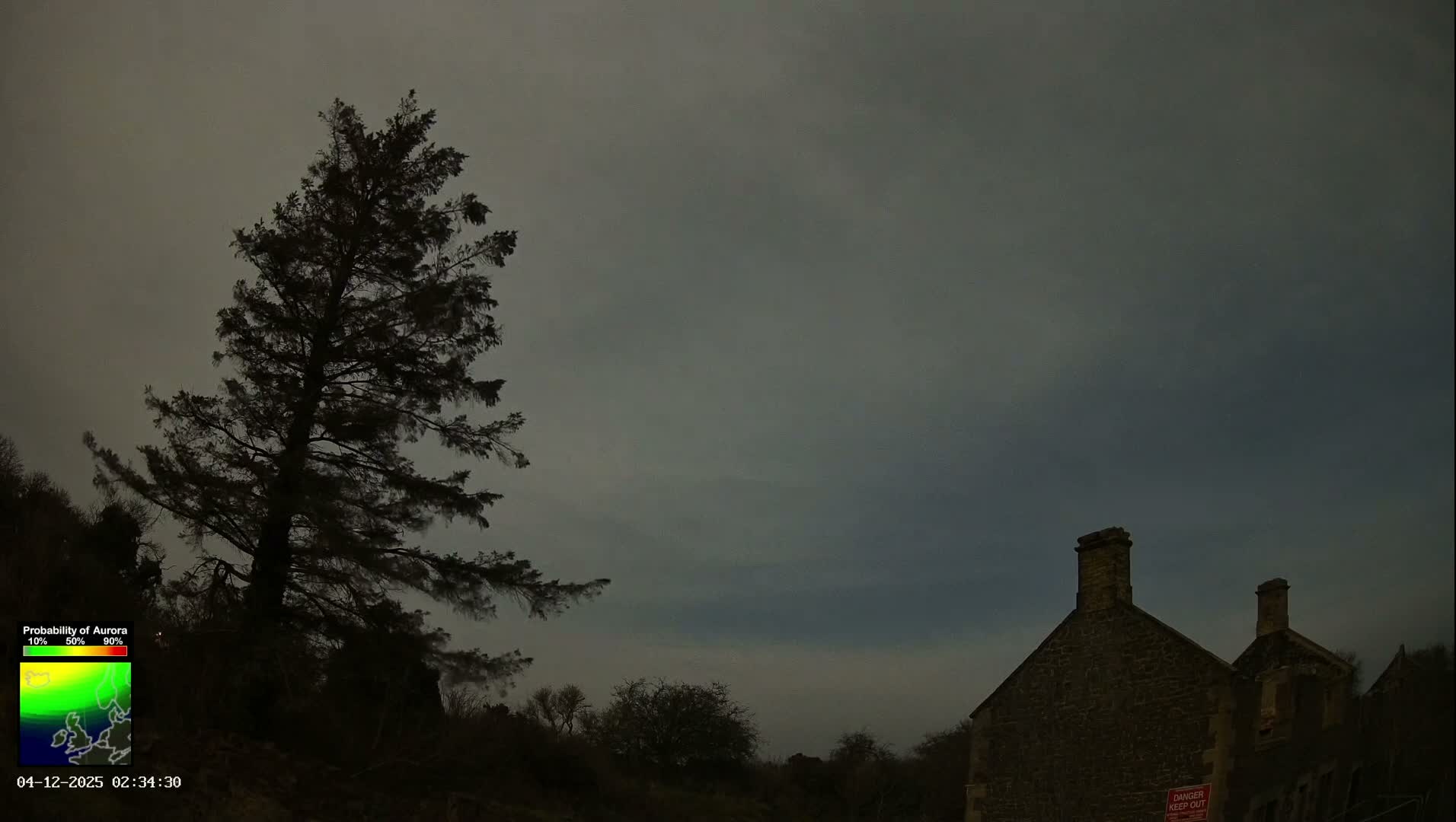 Northumberland National Park Aurora & Stars  Live Cam - Otterburn, Northumberland, North East, England, United Kingdom