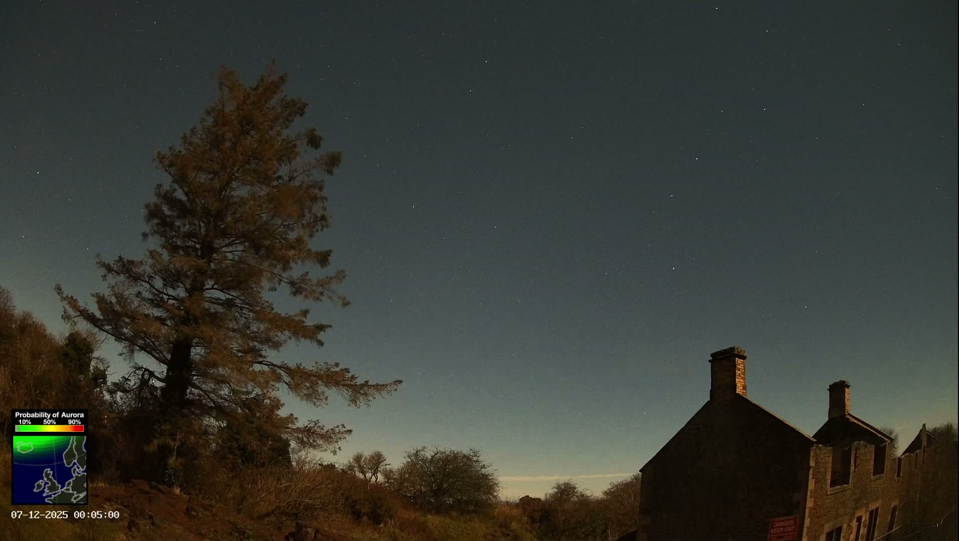 Northumberland National Park Aurora & Stars  Live Cam - Otterburn, Northumberland, North East, England, United Kingdom