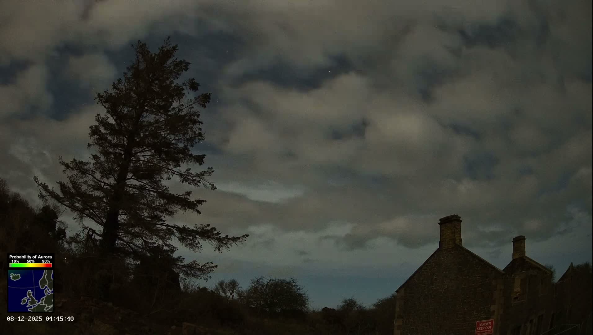 Northumberland National Park Aurora & Stars  Live Cam - Otterburn, Northumberland, North East, England, United Kingdom