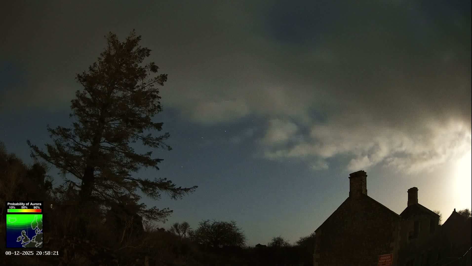 Northumberland National Park Aurora & Stars  Live Cam - Otterburn, Northumberland, North East, England, United Kingdom