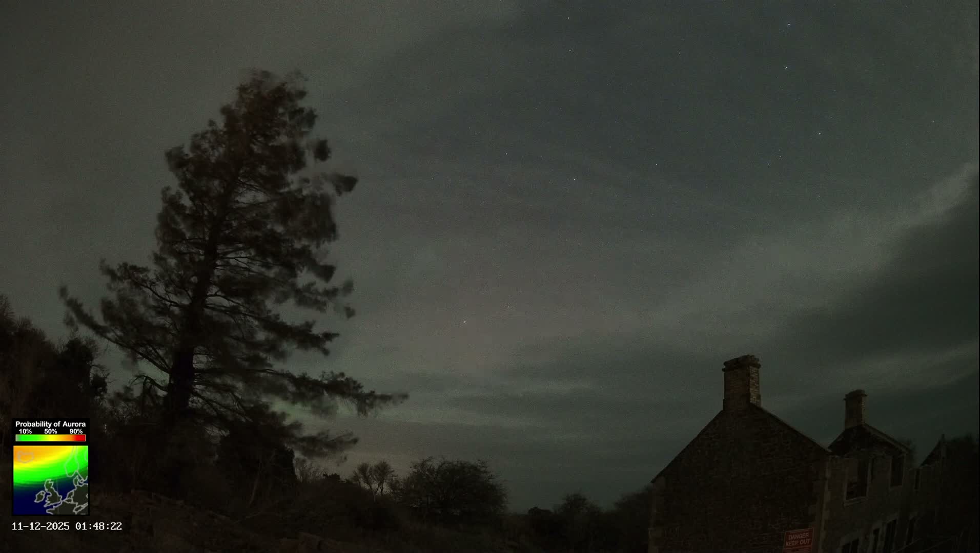 Northumberland National Park Aurora & Stars  Live Cam - Otterburn, Northumberland, North East, England, United Kingdom