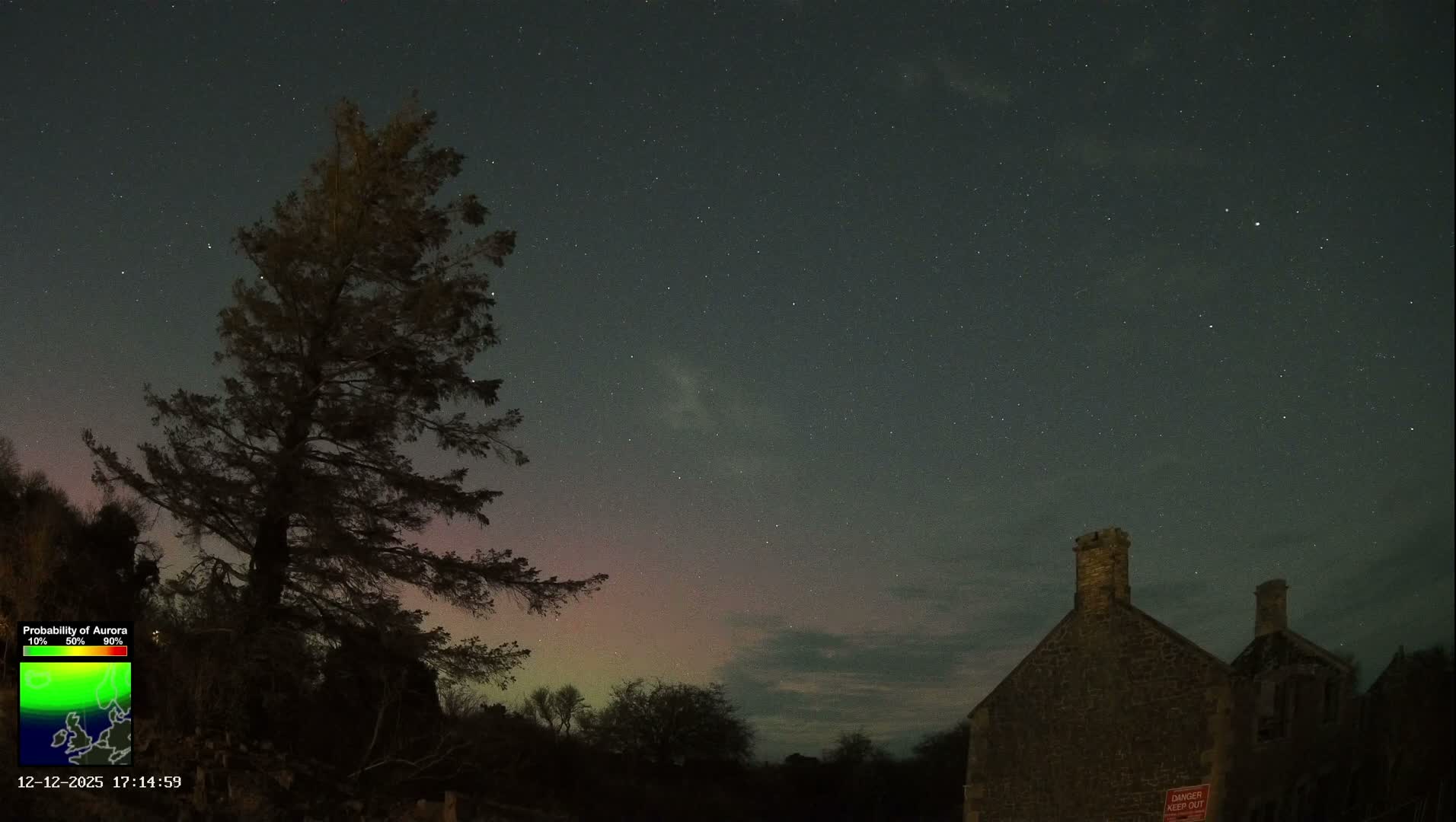 Northumberland National Park Aurora & Stars  Live Cam - Otterburn, Northumberland, North East, England, United Kingdom
