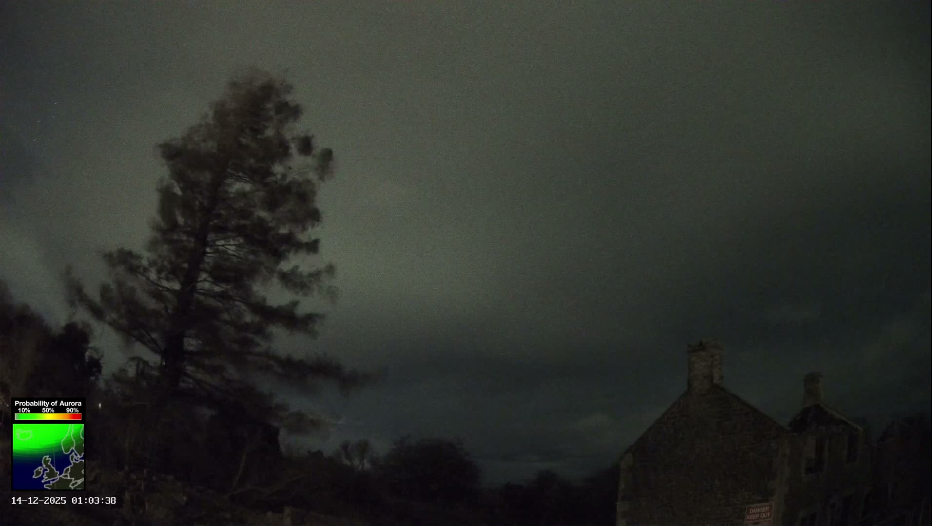 Northumberland National Park Aurora & Stars  Live Cam - Otterburn, Northumberland, North East, England, United Kingdom