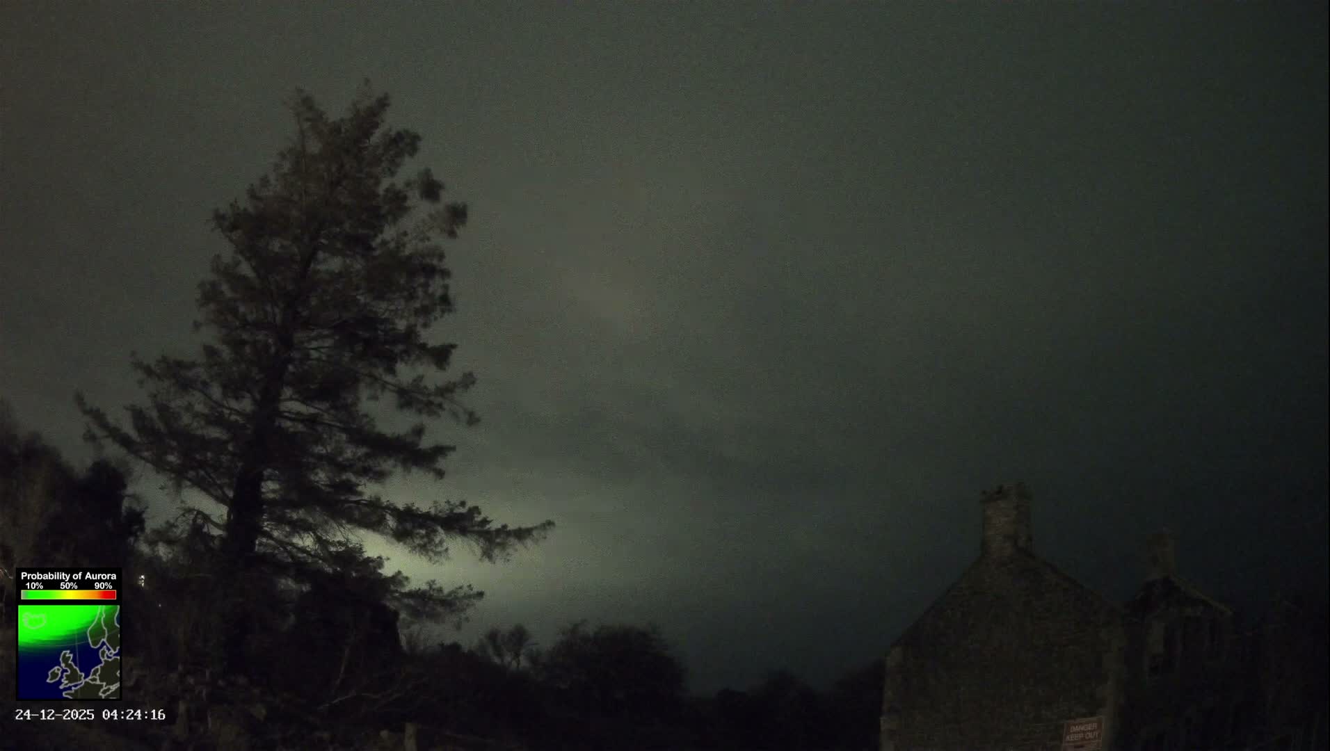 Northumberland National Park Aurora & Stars  Live Cam - Otterburn, Northumberland, North East, England, United Kingdom