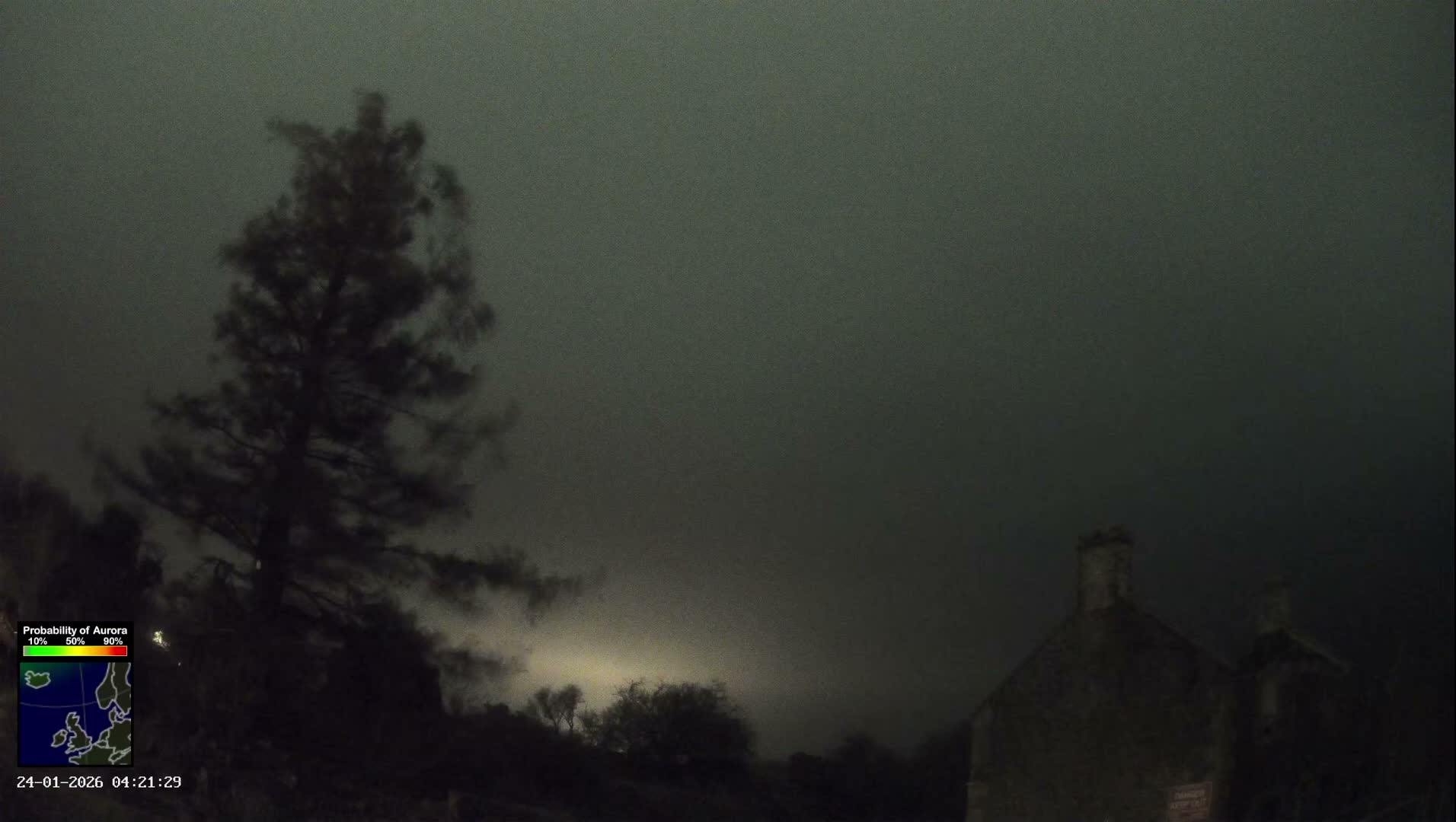 Northumberland National Park Aurora & Stars  Live Cam - Otterburn, Northumberland, North East, England, United Kingdom