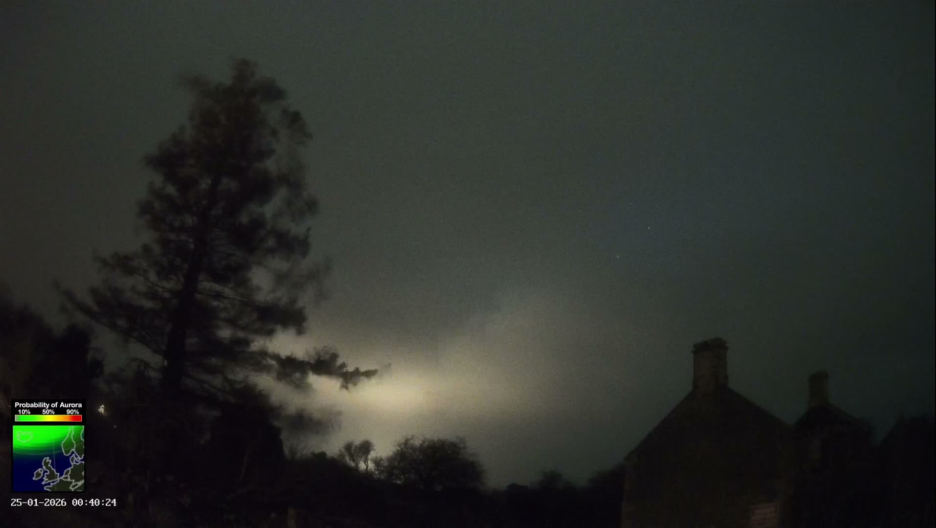 Northumberland National Park Aurora & Stars  Live Cam - Otterburn, Northumberland, North East, England, United Kingdom