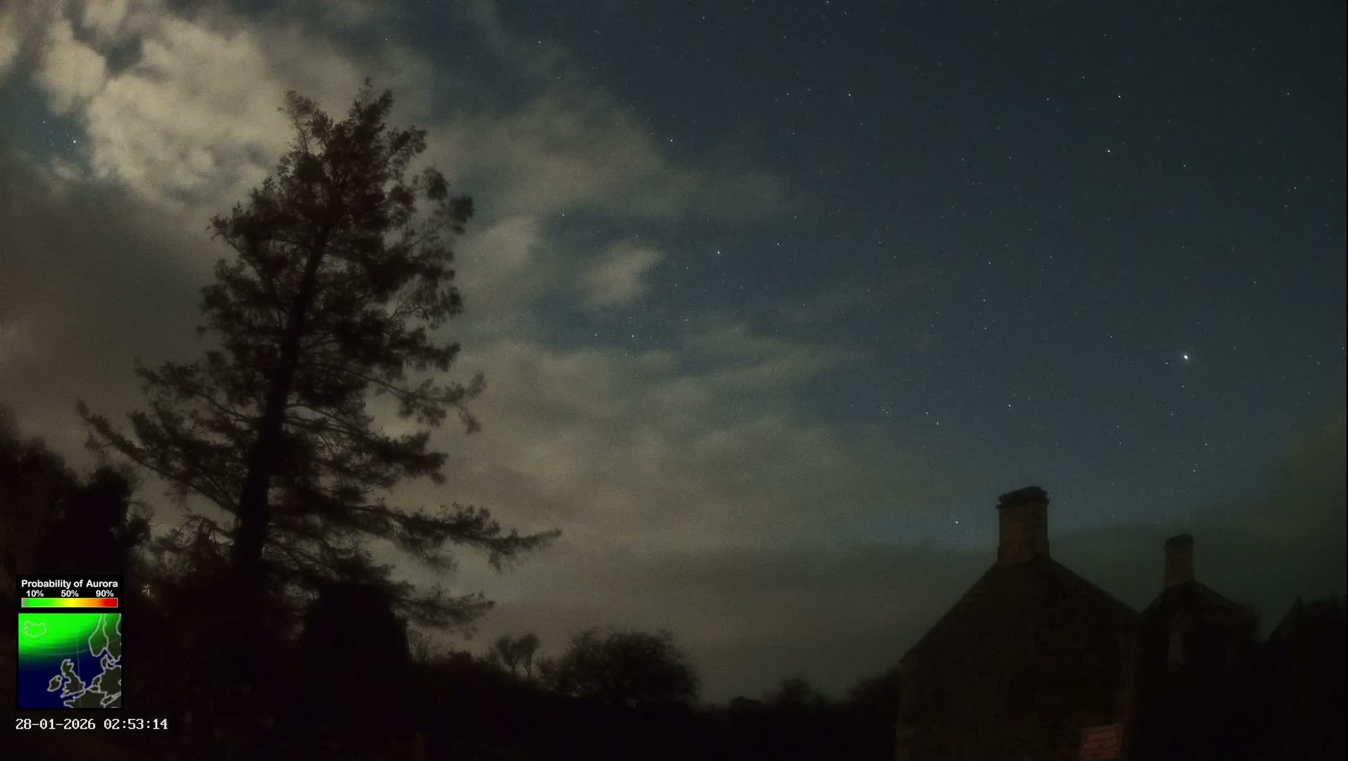 Northumberland National Park Aurora & Stars  Live Cam - Otterburn, Northumberland, North East, England, United Kingdom