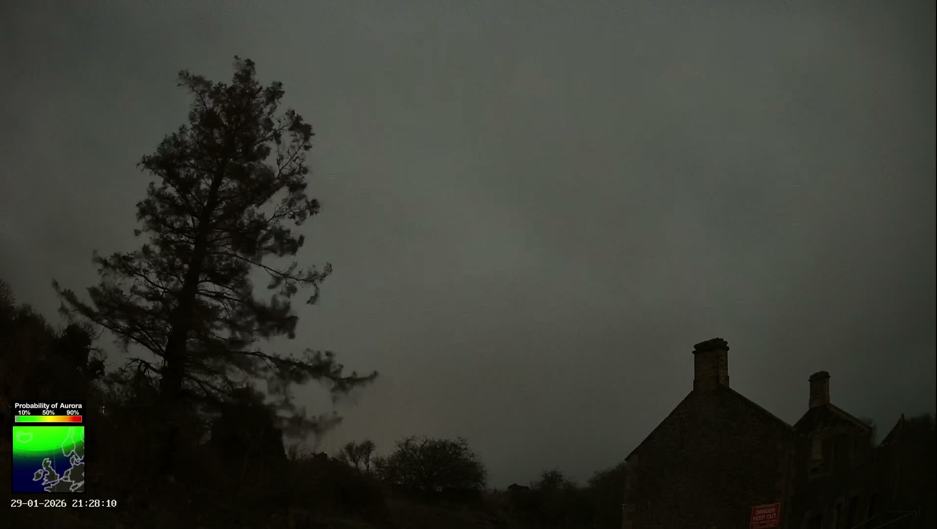 Northumberland National Park Aurora & Stars  Live Cam - Otterburn, Northumberland, North East, England, United Kingdom