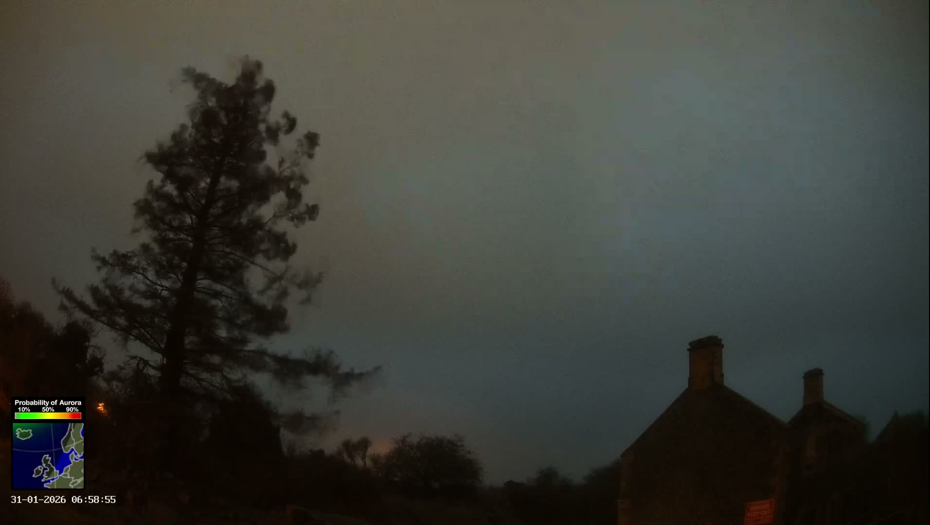 Northumberland National Park Aurora & Stars  Live Cam - Otterburn, Northumberland, North East, England, United Kingdom